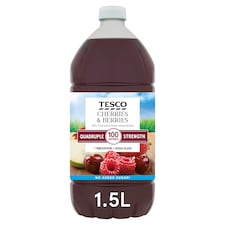 Tesco Quadruple Strength Cherries & Berries Squash No Added Sugar 1.5L