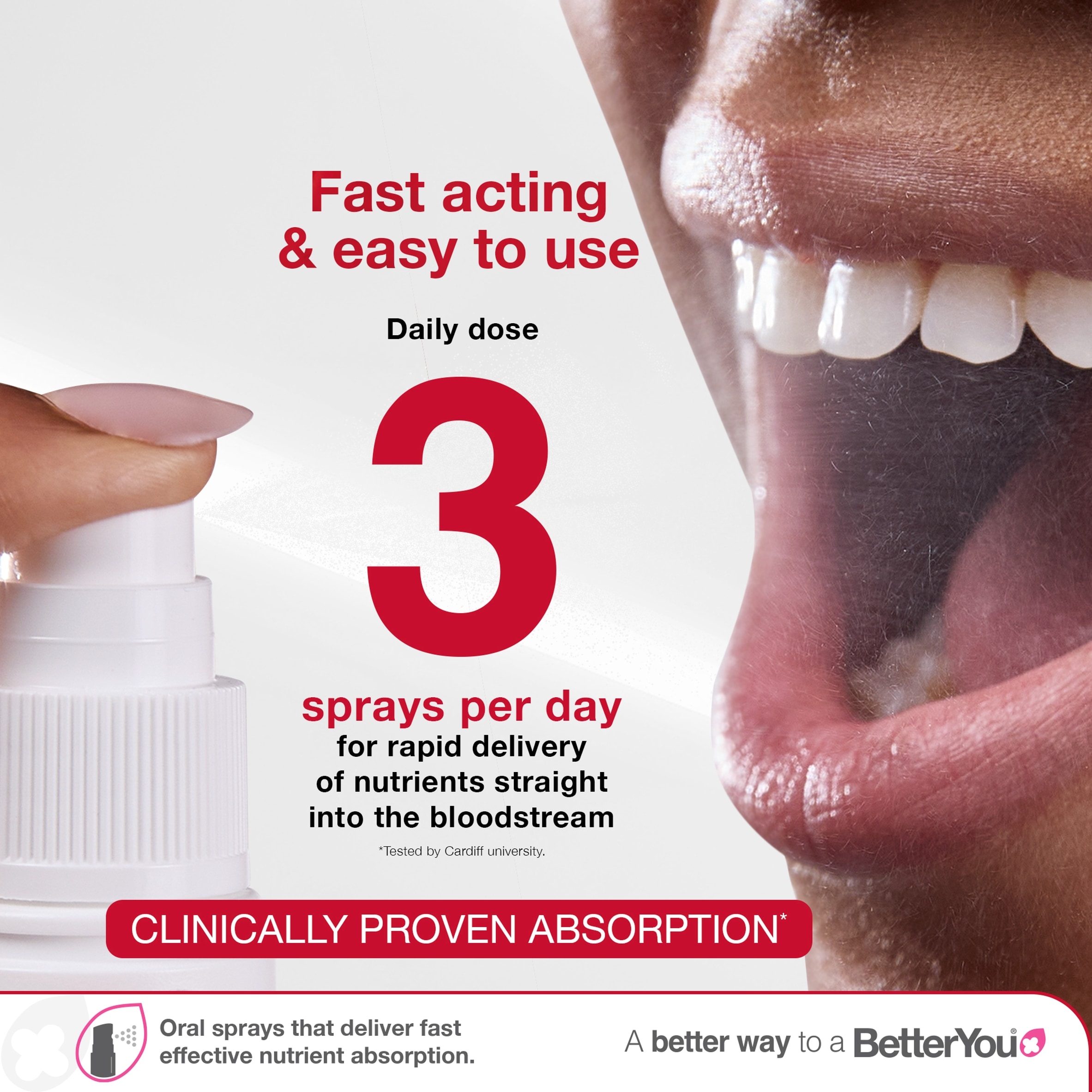 BetterYou D3000+K2 Vitamin D+K2 Daily Oral Spray - 12ml thumbnail 5