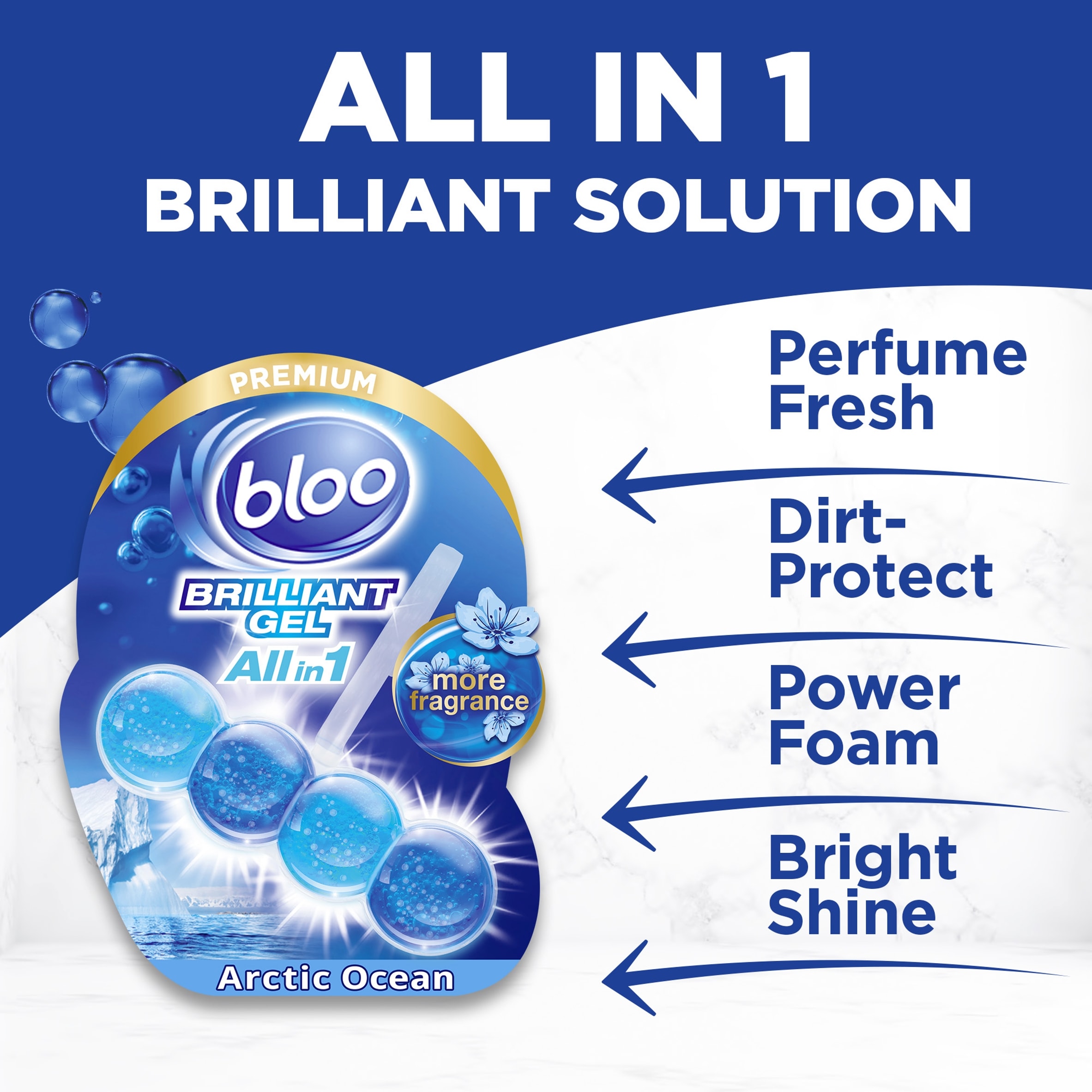 Bloo Brilliant Gel All in 1 Rim Block Arctic Ocean 42g thumbnail 2