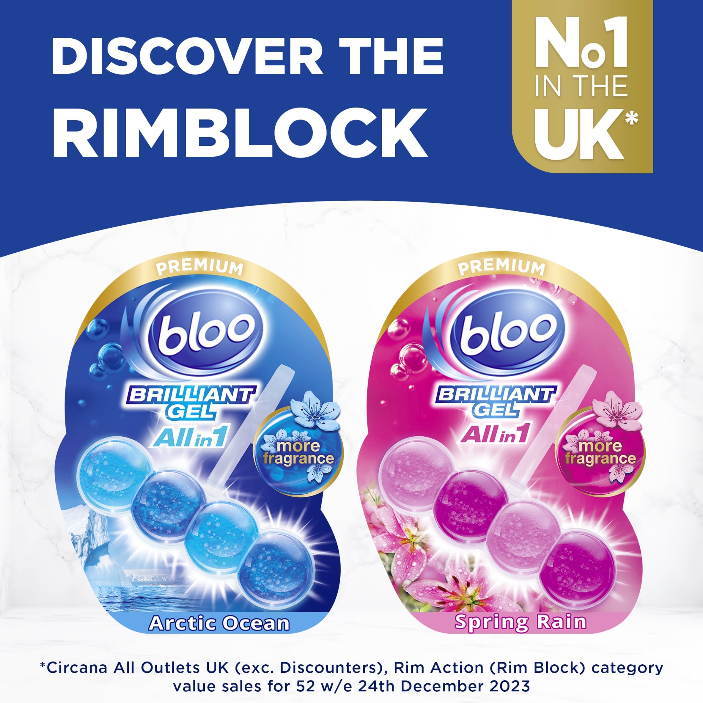 Bloo Brilliant Gel All in 1 Rim Block Arctic Ocean 42g thumbnail 5