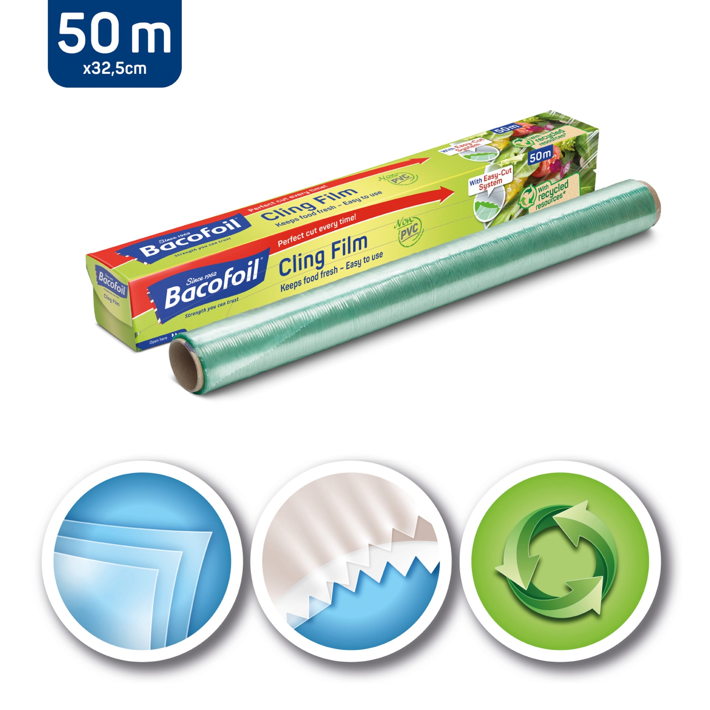 Bacofoil Pvc Free Cling Film 32.5Cm X 50Mtr thumbnail 2