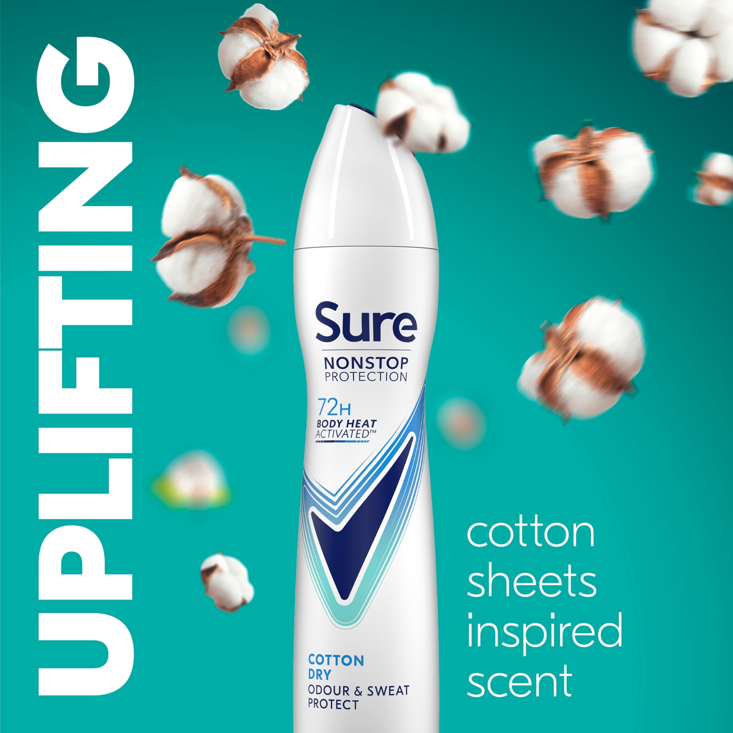 Sure Women Cotton Dry 72h Nonstop Protection Antiperspirant Deodorant 250ml thumbnail 3