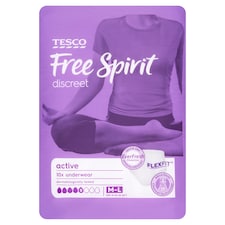 Tesco Free Spirit Discreet Active Underwear M-L 10 Pack