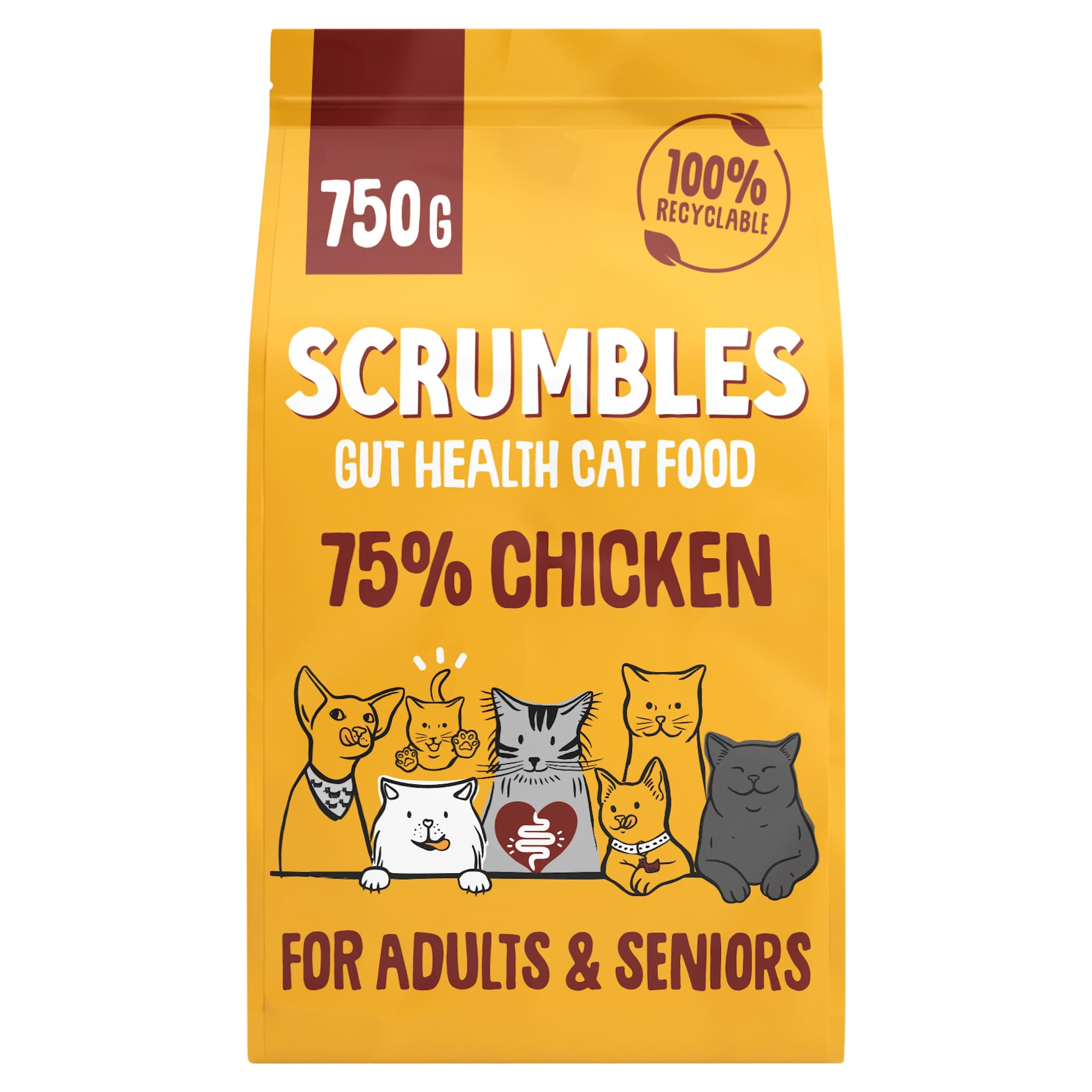 Scrumbles Adult  Dry Cat Food Chicken