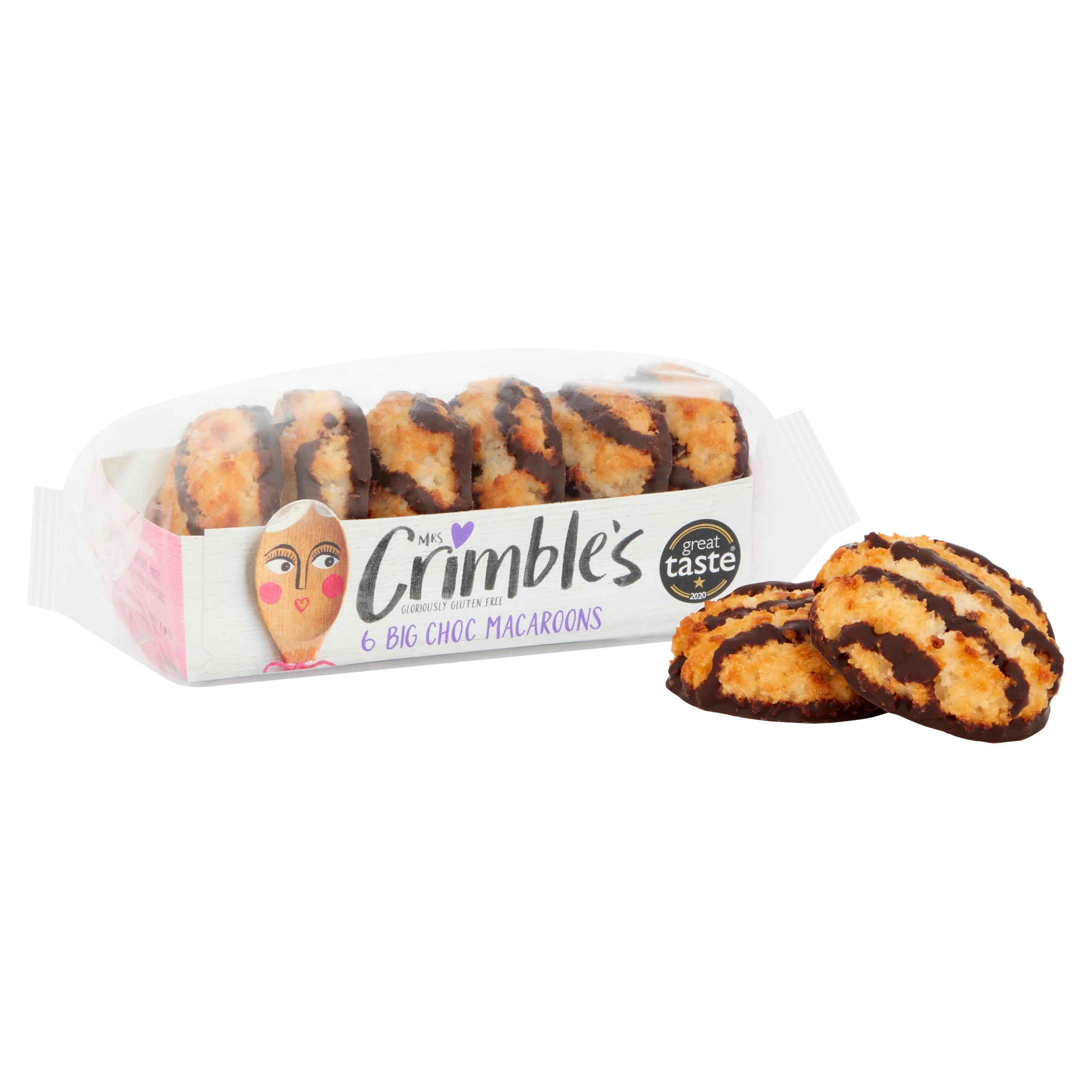 Mrs Crimble's Gluten Free Chocolate Coconut Macaroons 6 Pack 195g thumbnail 2