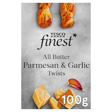 Tesco Finest Parmesan & Garlic Twists 100G