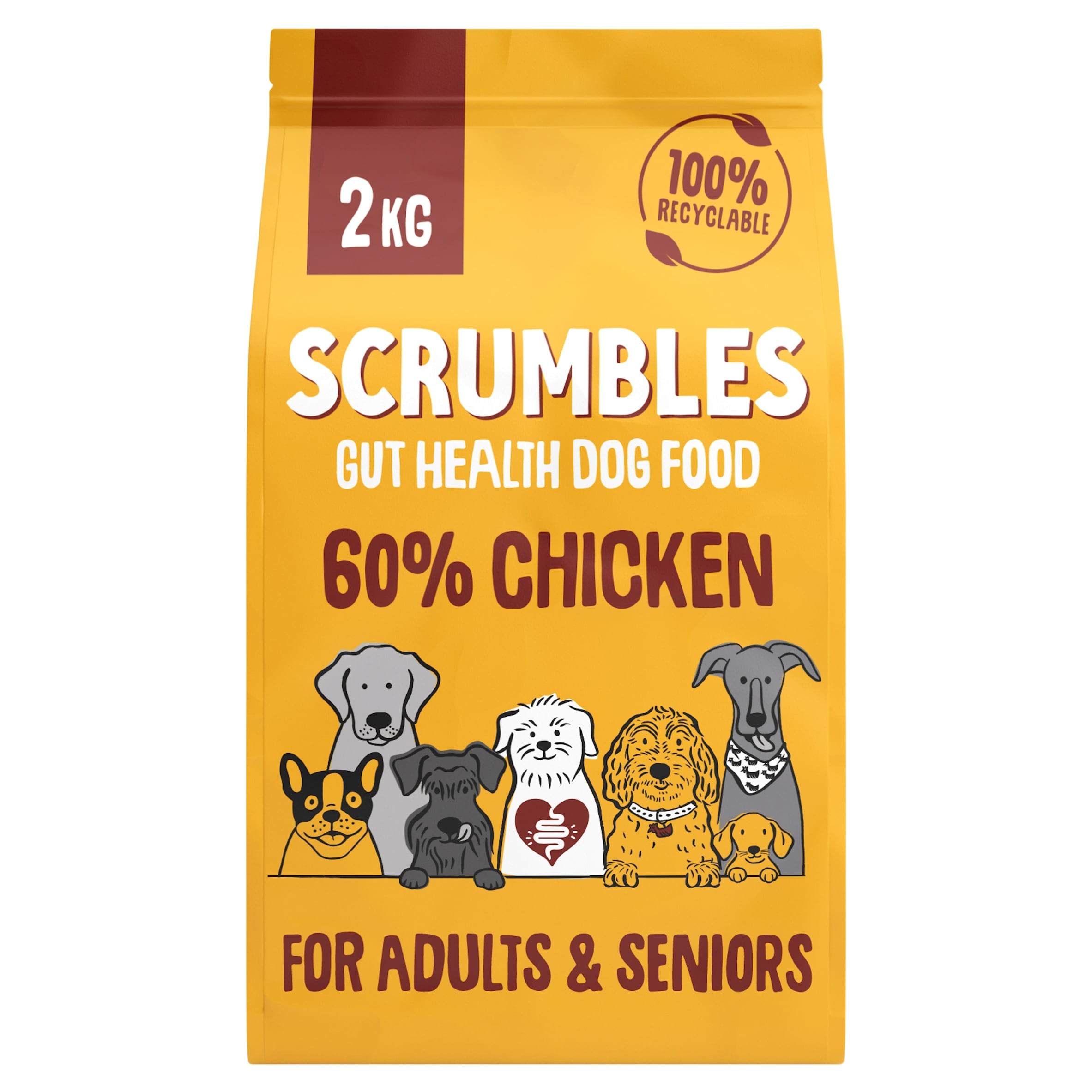 Scrumbles Natural Gluten-Free Dry Dog Food - Fresh Chicken, Adult & Senior