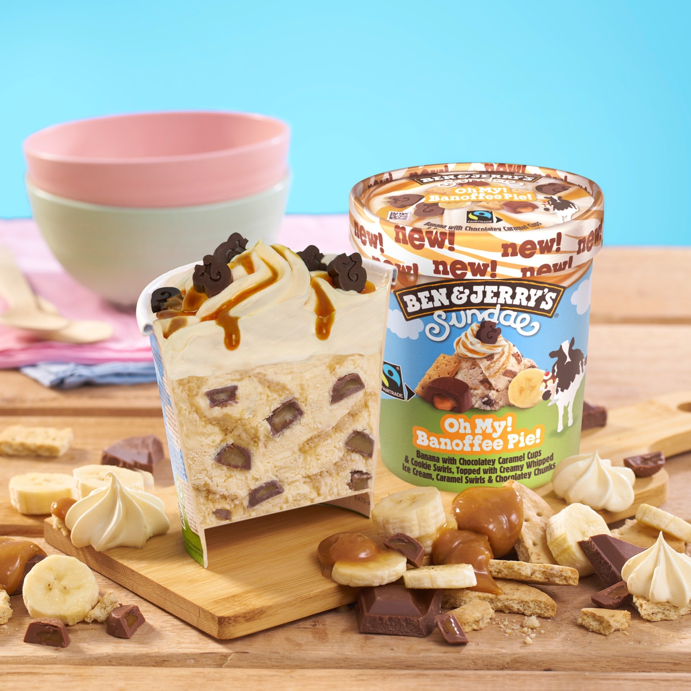 Ben & Jerry's Sundae Oh My Banoffee Pie Ice Cream Tub 427ml thumbnail 4