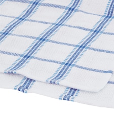 Tesco Recycled Cotton Terry Tea Towel 5 Pack Blue thumbnail 2