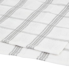 Tesco Recycled Cotton Terry Tea Towel 5 Pack Grey thumbnail 2