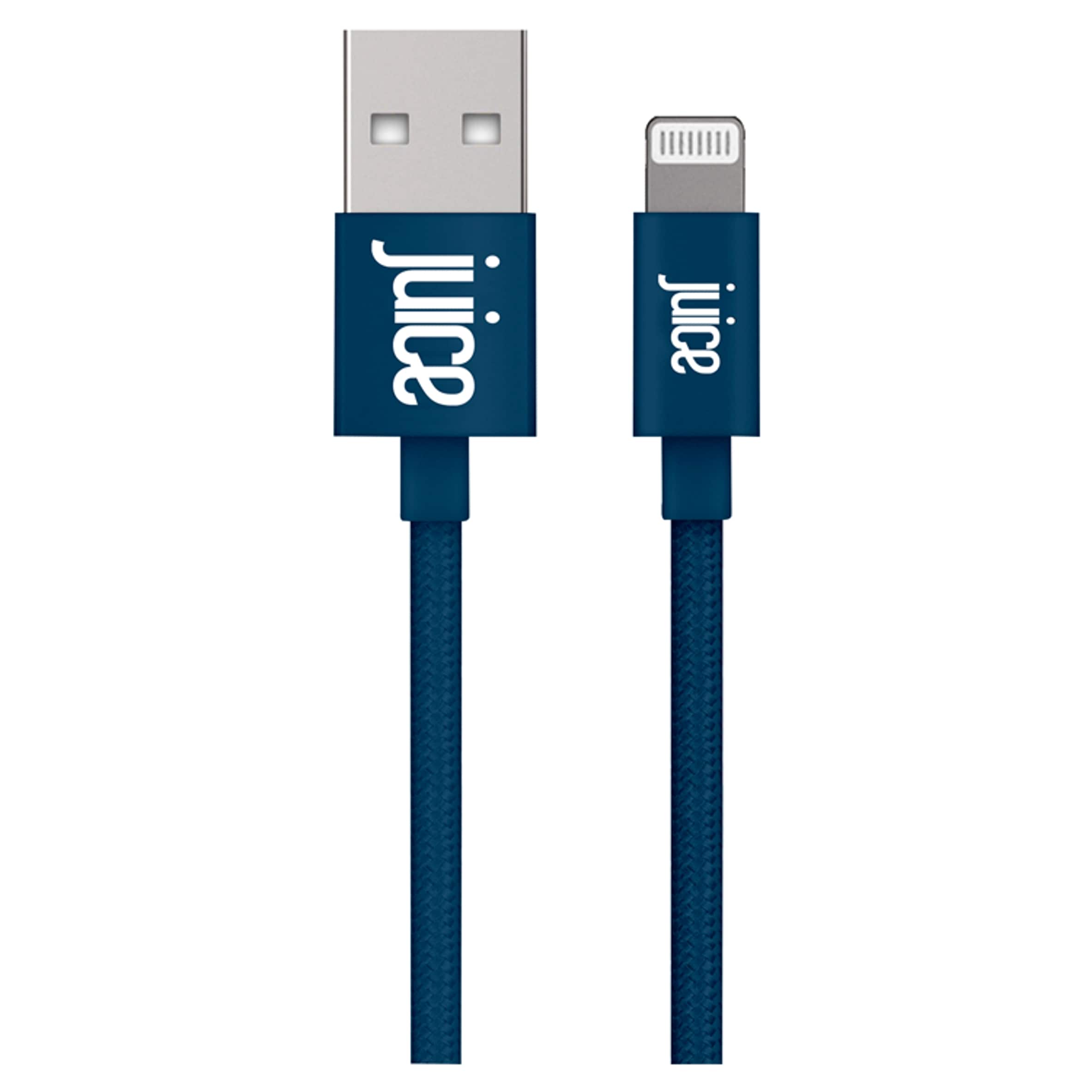 Juice Apple Lightning USB Braided iPhone Charger Cable 1M Navy