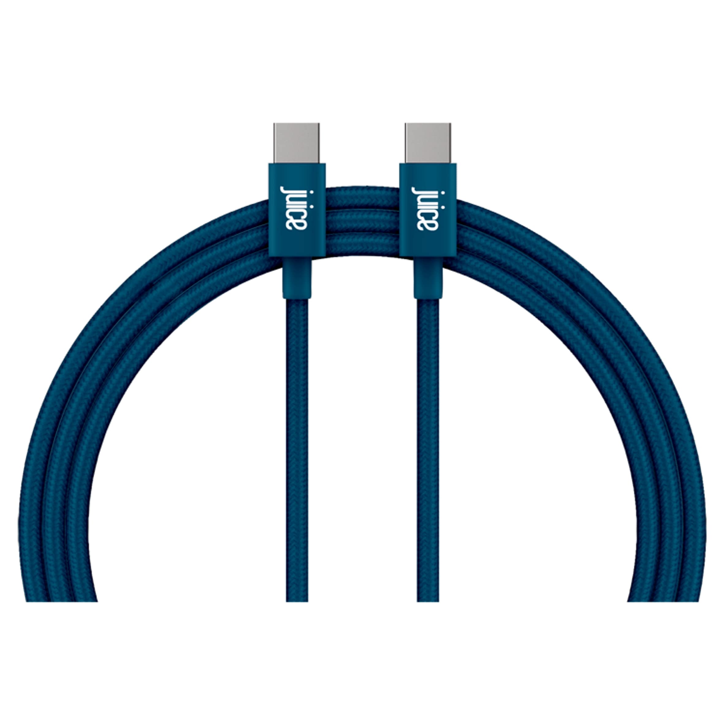 Juice USB C to USB C Braided Phone Charger Cable 1M Navy