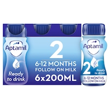 Aptamil 2 Follow On Milk Ready to Drink 6-12 Months 6 x 200ml