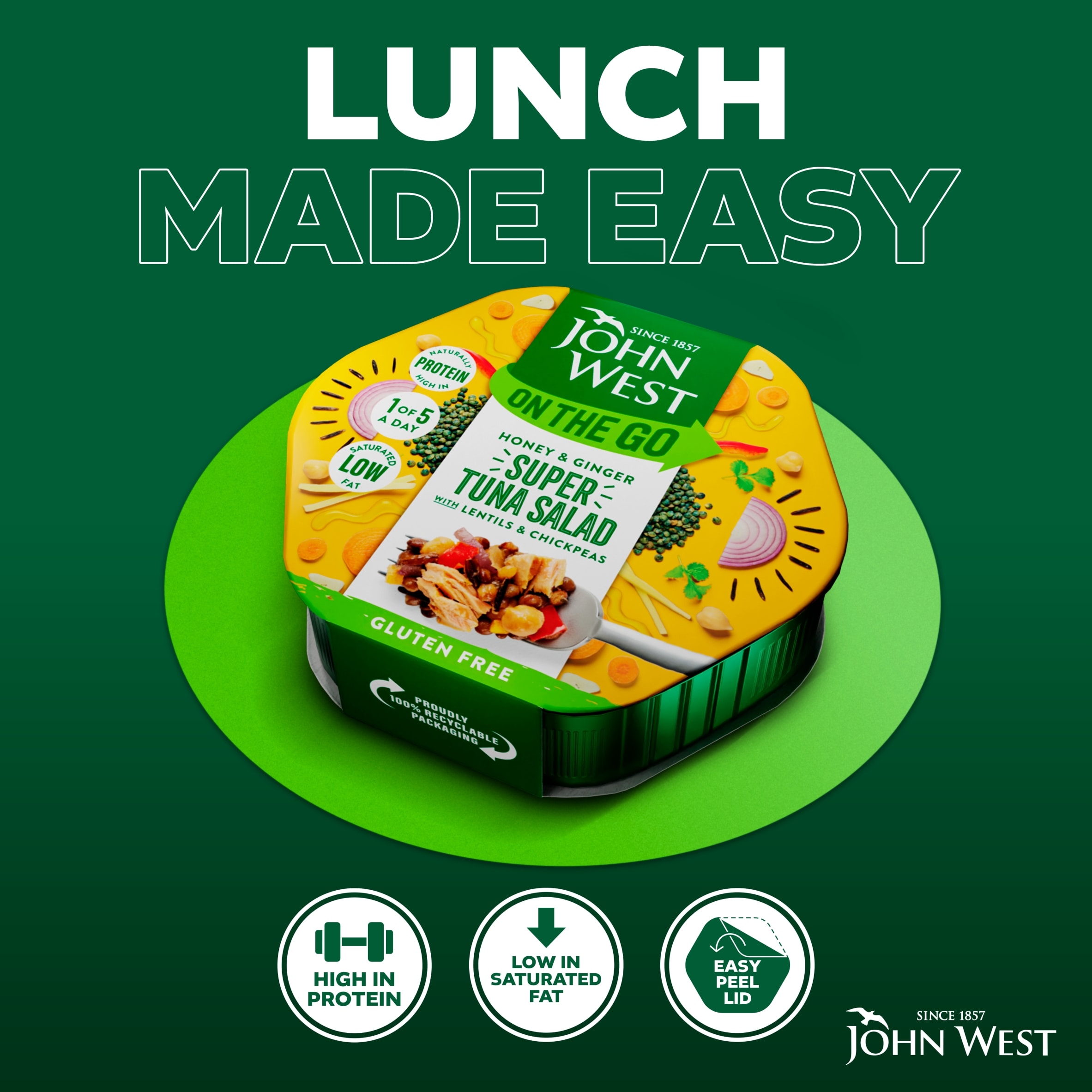 John West On The Go Super Tuna Salad - Honey & Ginger 220g thumbnail 2