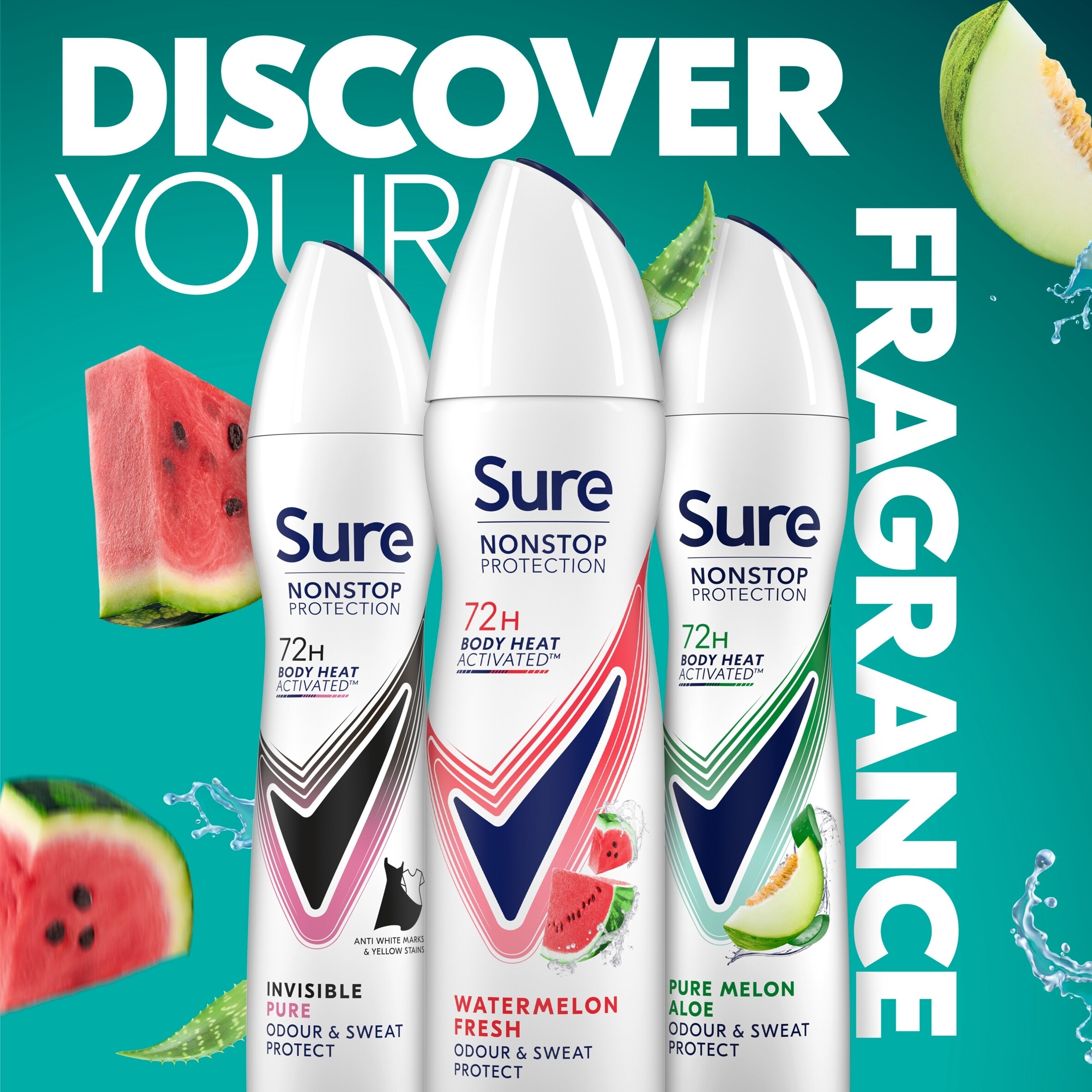 Sure 72h Uplifting & Fresh Antiperspirant Deodorant 150ml thumbnail 5