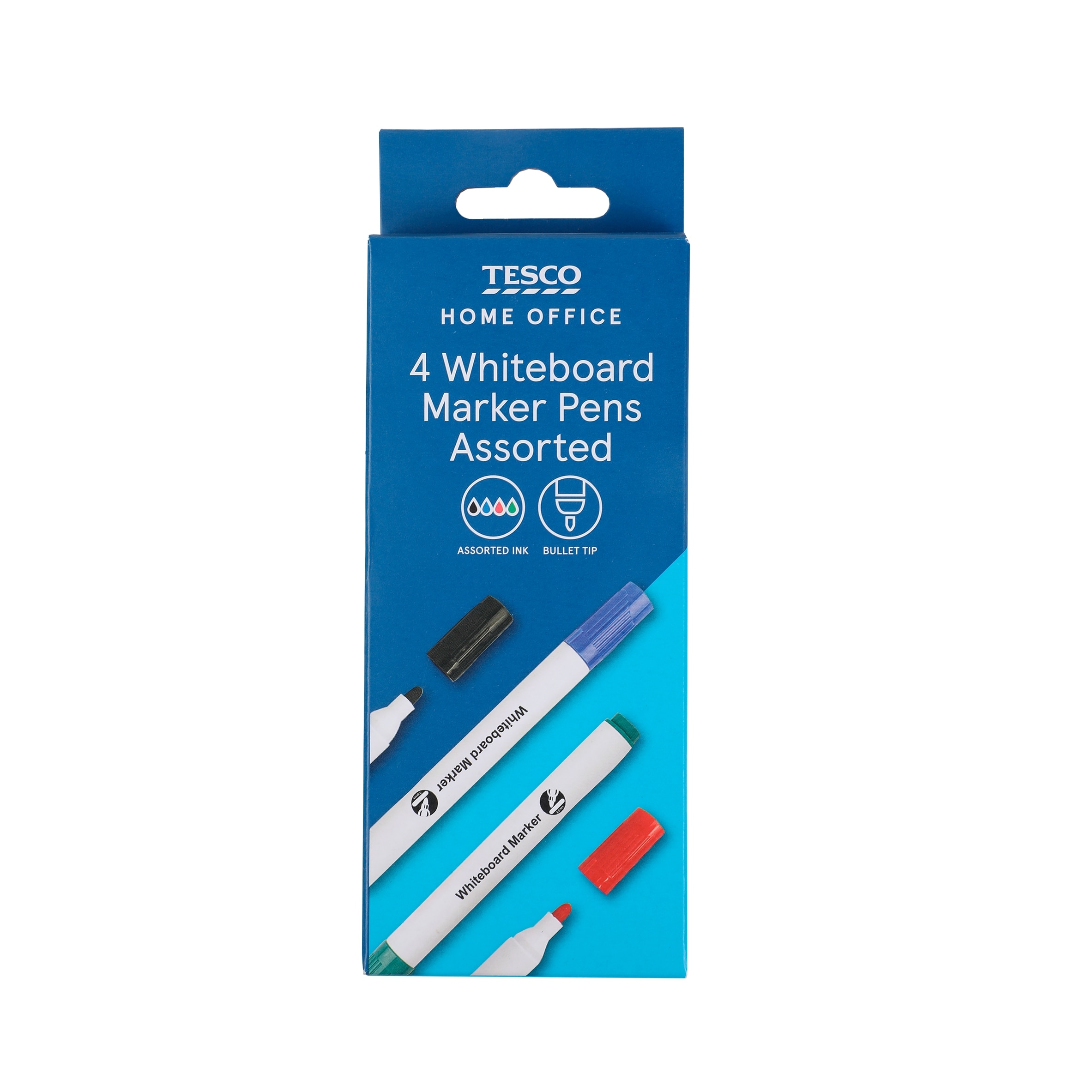 Tesco Whiteboard Markers Asstd 4 Pack Millimetre