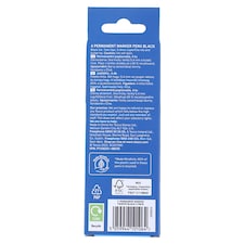Tesco Permanent Marker Twintip Black 4 Pack thumbnail 2