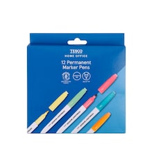 Tesco Permanent Marker Fashion 12 Pack