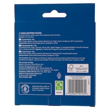 Tesco Pastel Rectangular Highlights 4 Pack thumbnail 2