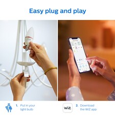 Philips Smart Led Bulb Candle Rgb Small Edisonscrew thumbnail 4