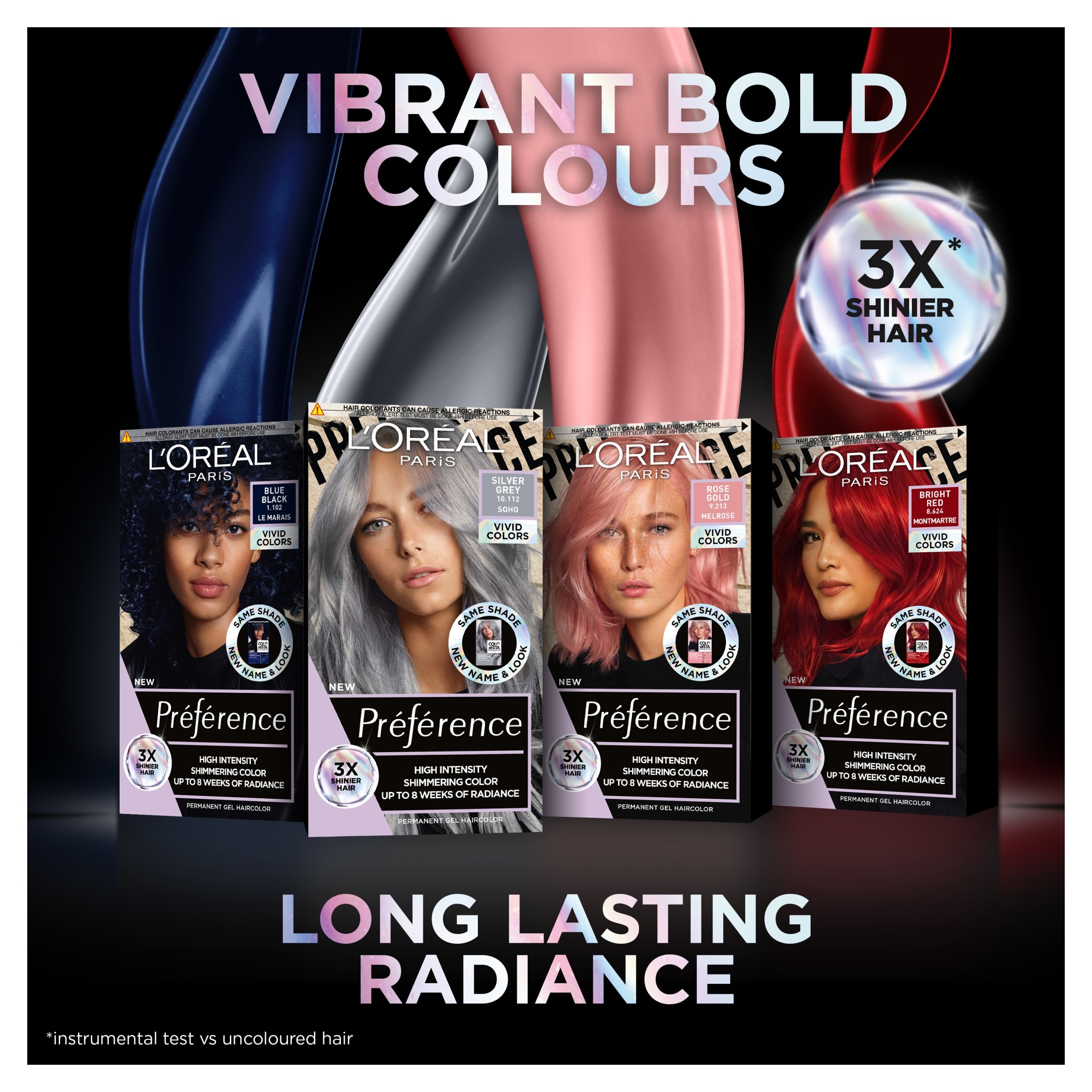 L'Oreal Paris Preference Vivids 10.11 Silver Grey Permanent Hair Dye thumbnail 3