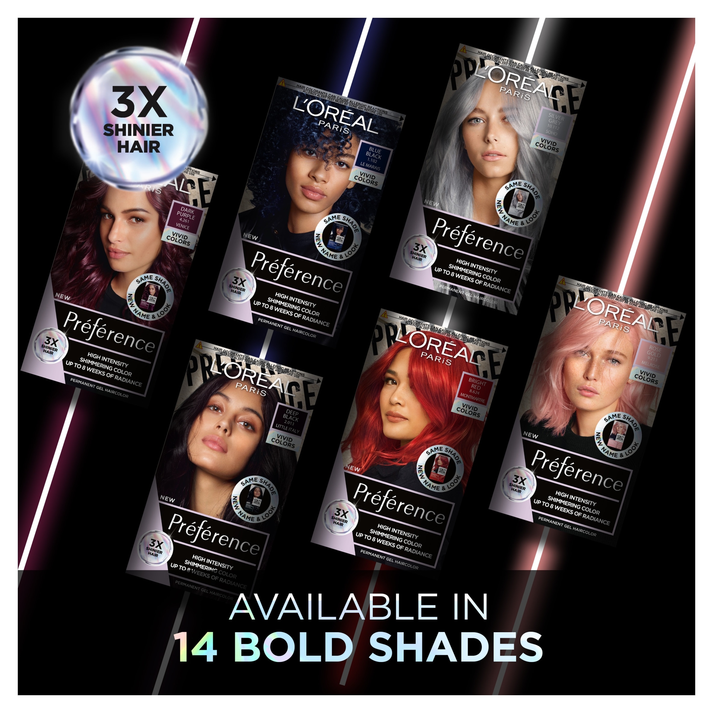 L'Oreal Paris Preference Vivids 10.11 Silver Grey Permanent Hair Dye thumbnail 5