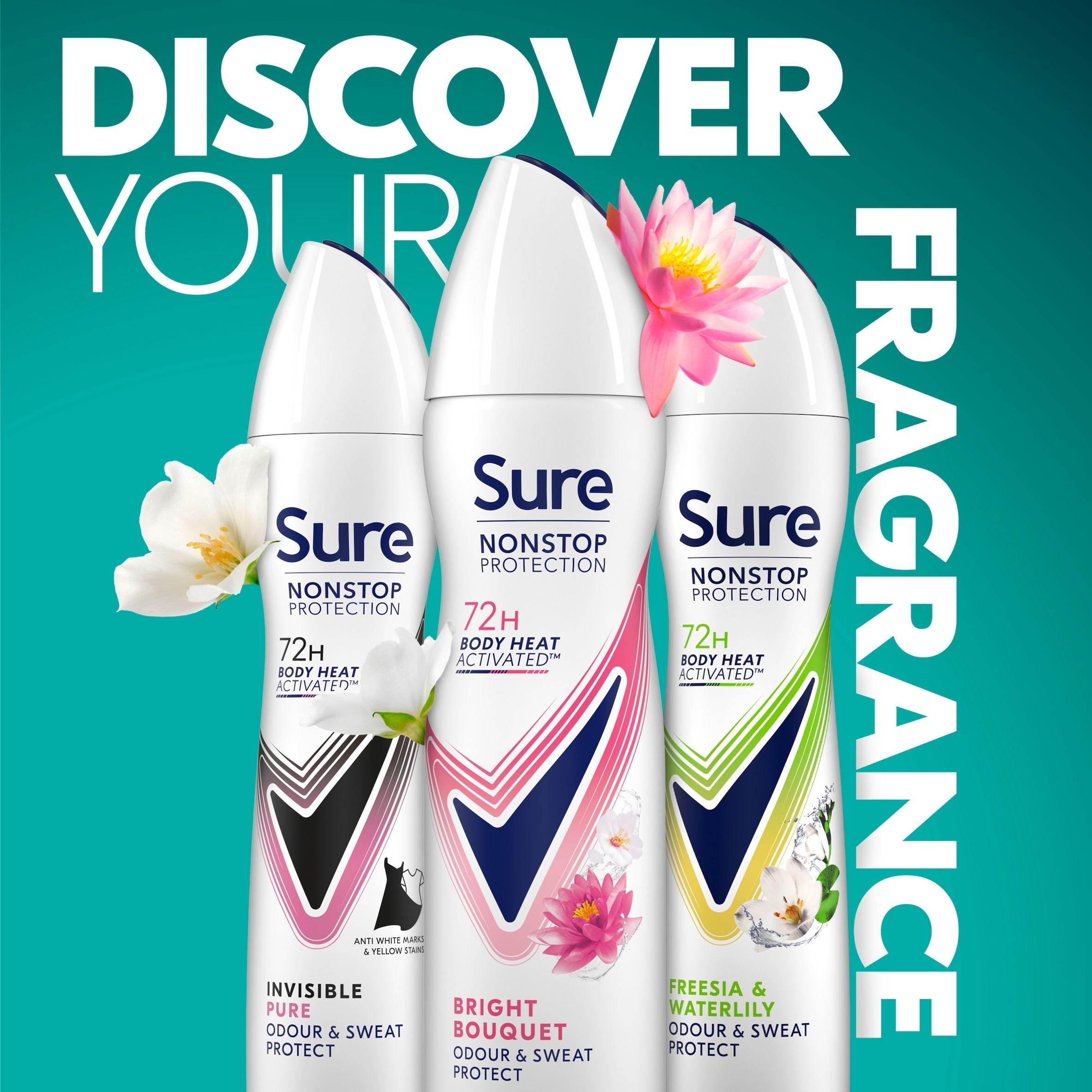 Sure Women Bright Bouquet 72h Nonstop Protection Antiperspirant Deodorant 150ml thumbnail 5