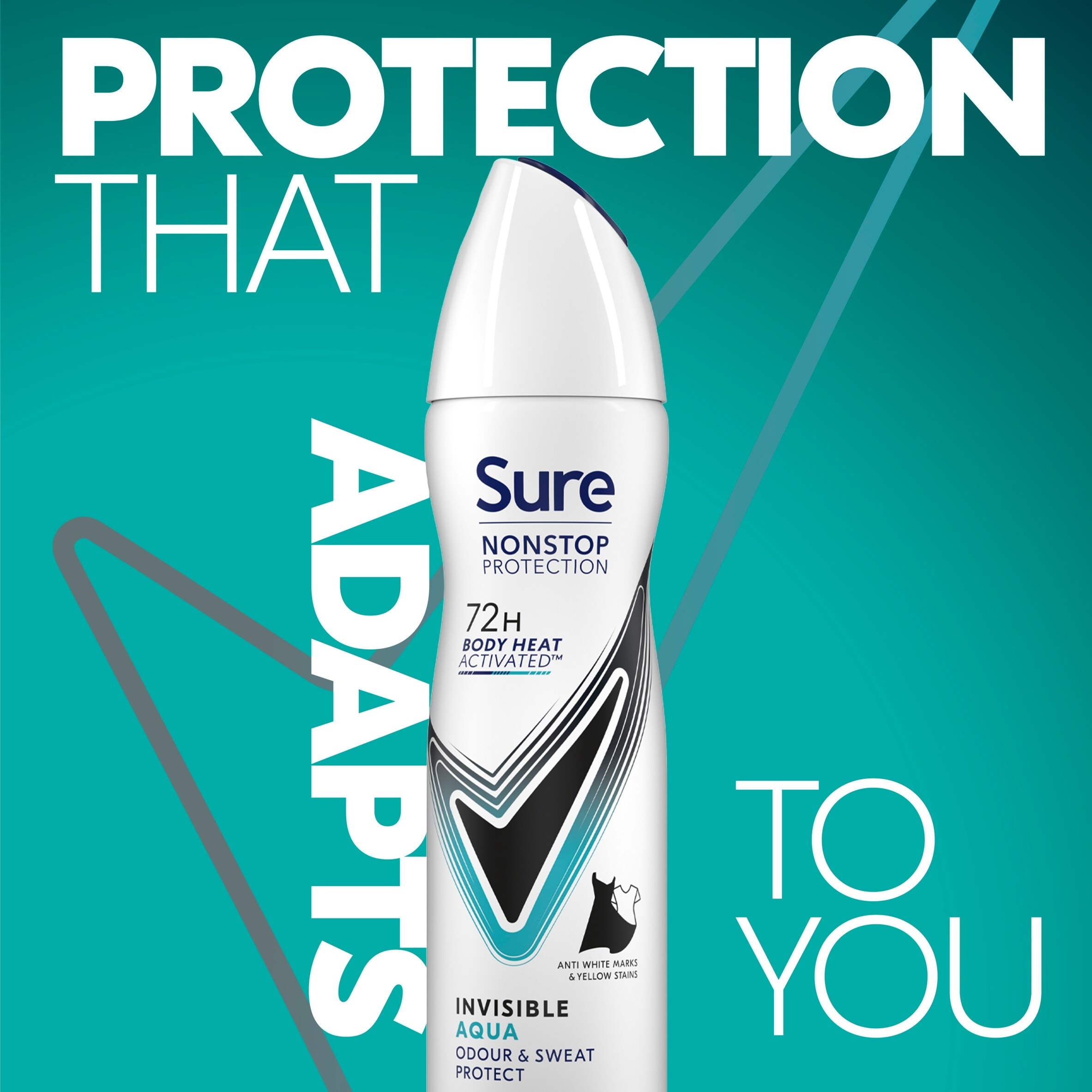 Sure Women Invisible Aqua 72h Nonstop Protection Antiperspirant Deodorant 150ml thumbnail 2
