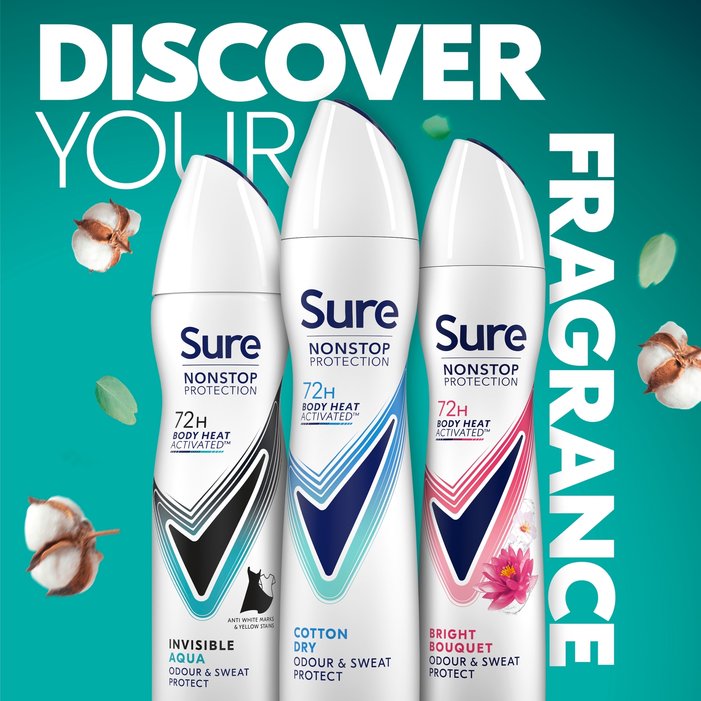Sure Women Invisible Aqua 72h Nonstop Protection Antiperspirant Deodorant 150ml thumbnail 5