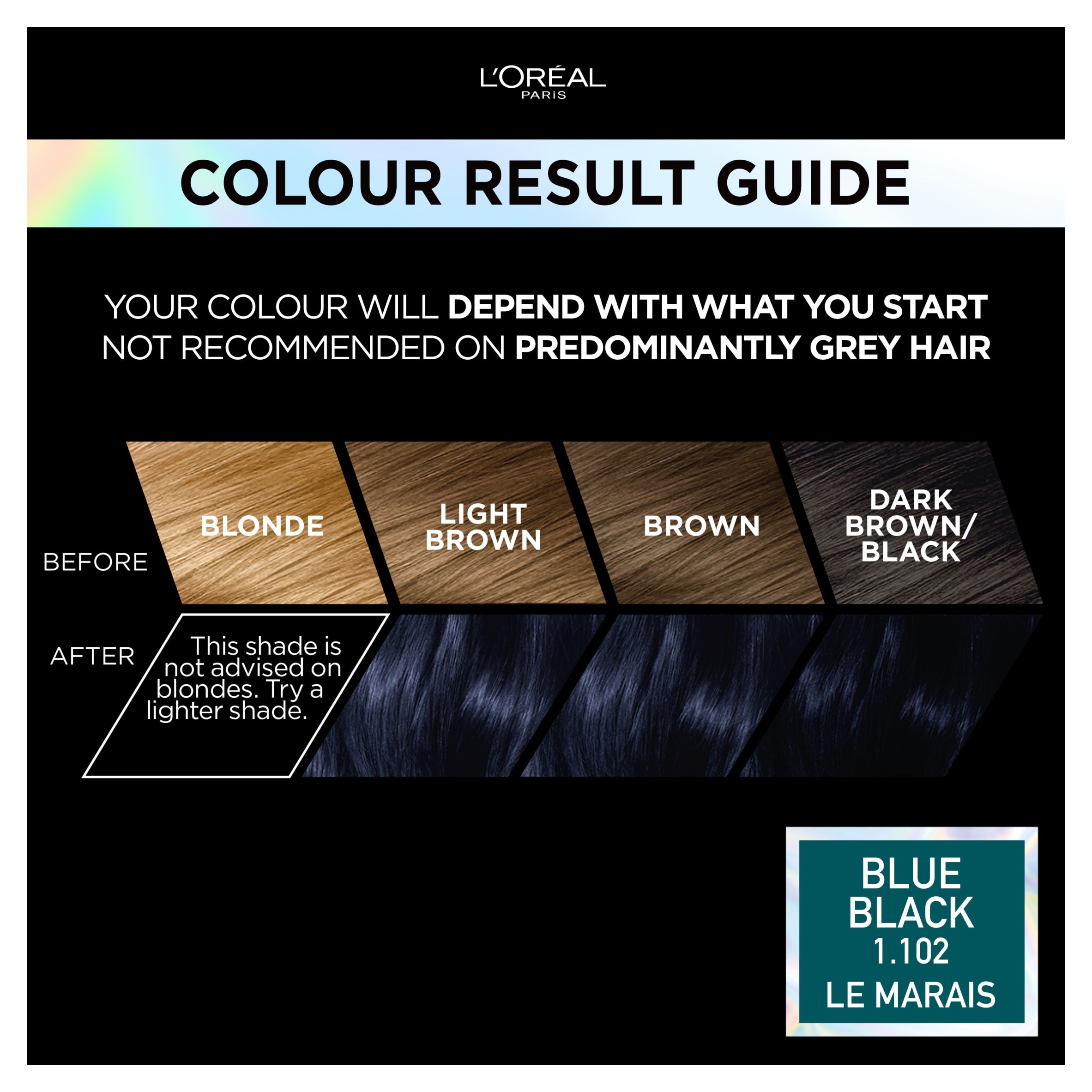 L'Oreal Paris Preference Vivids 1.102 Blue Black Permanent Hair Dye thumbnail 3