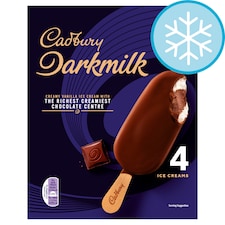 Cadbury Darkmilk Ice Cream Sticks 4X90ml