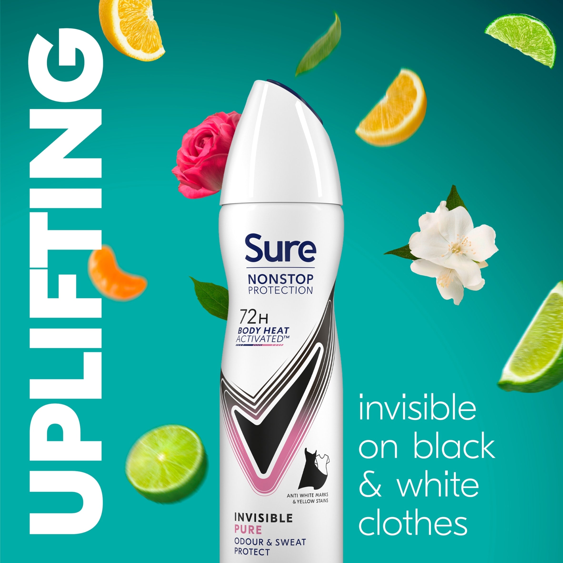 Sure Women Invisible Pure 72h Nonstop Protection Antiperspirant Deodorant 150ml thumbnail 3