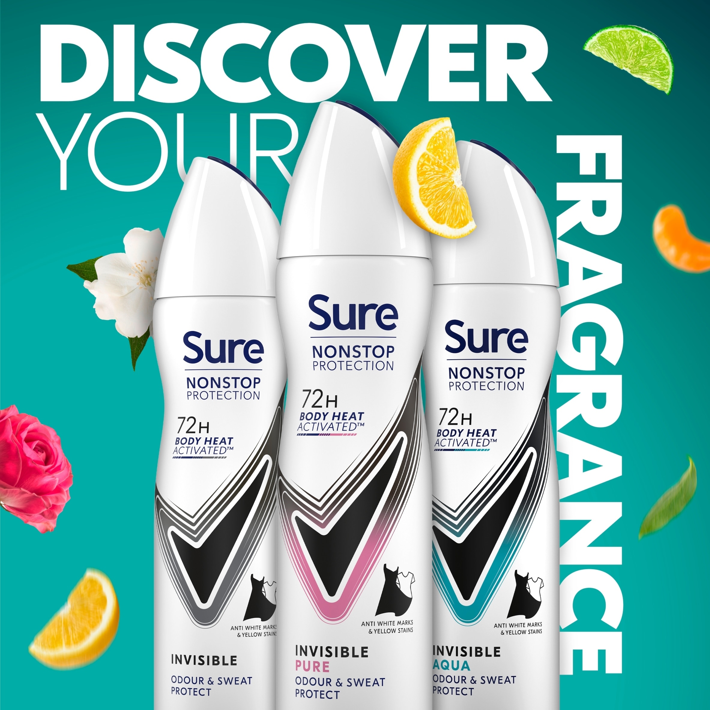 Sure Women Invisible Pure 72h Nonstop Protection Antiperspirant Deodorant 150ml thumbnail 5