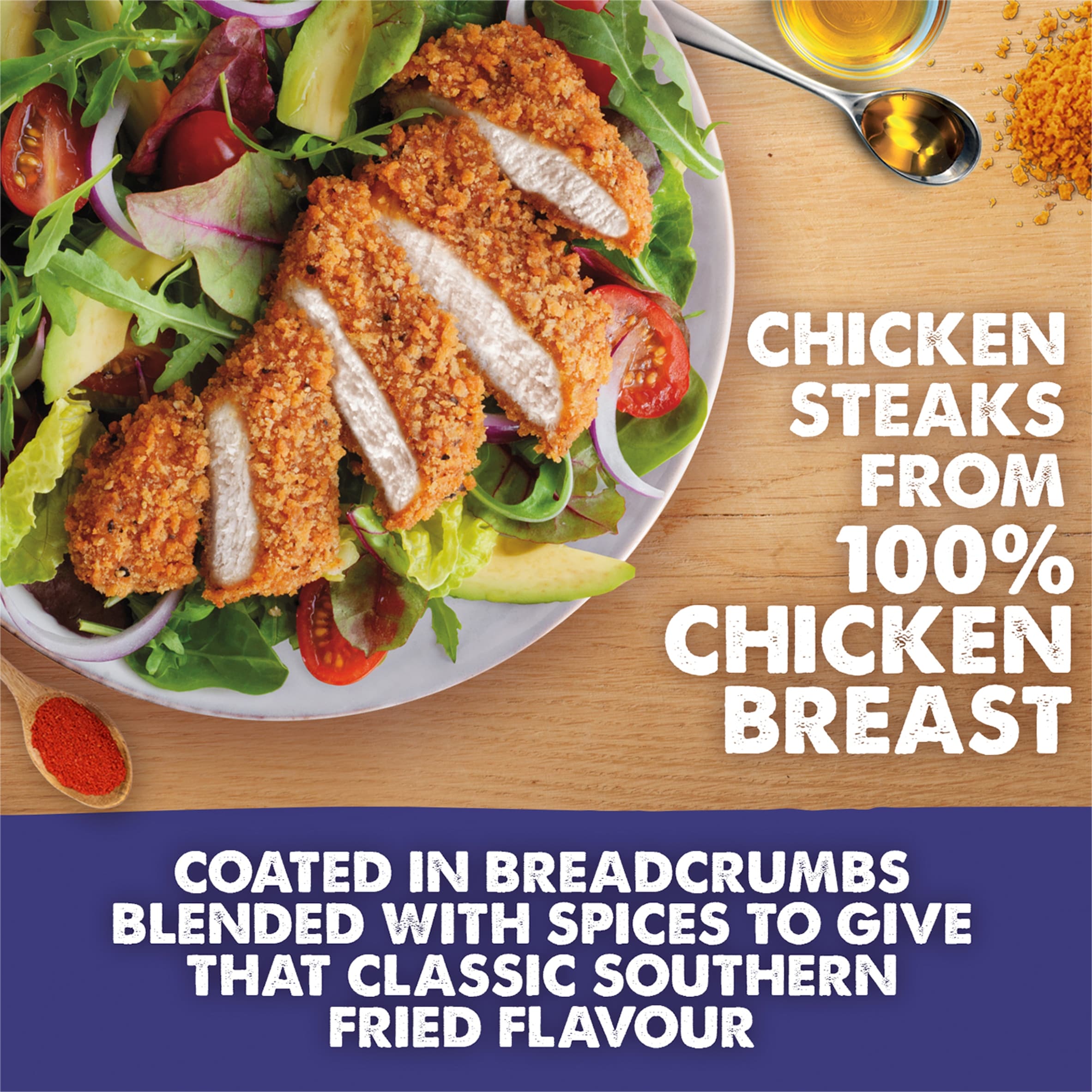 Birds Eye Southern Fried Chicken in Breadcrumbs 540g thumbnail 2