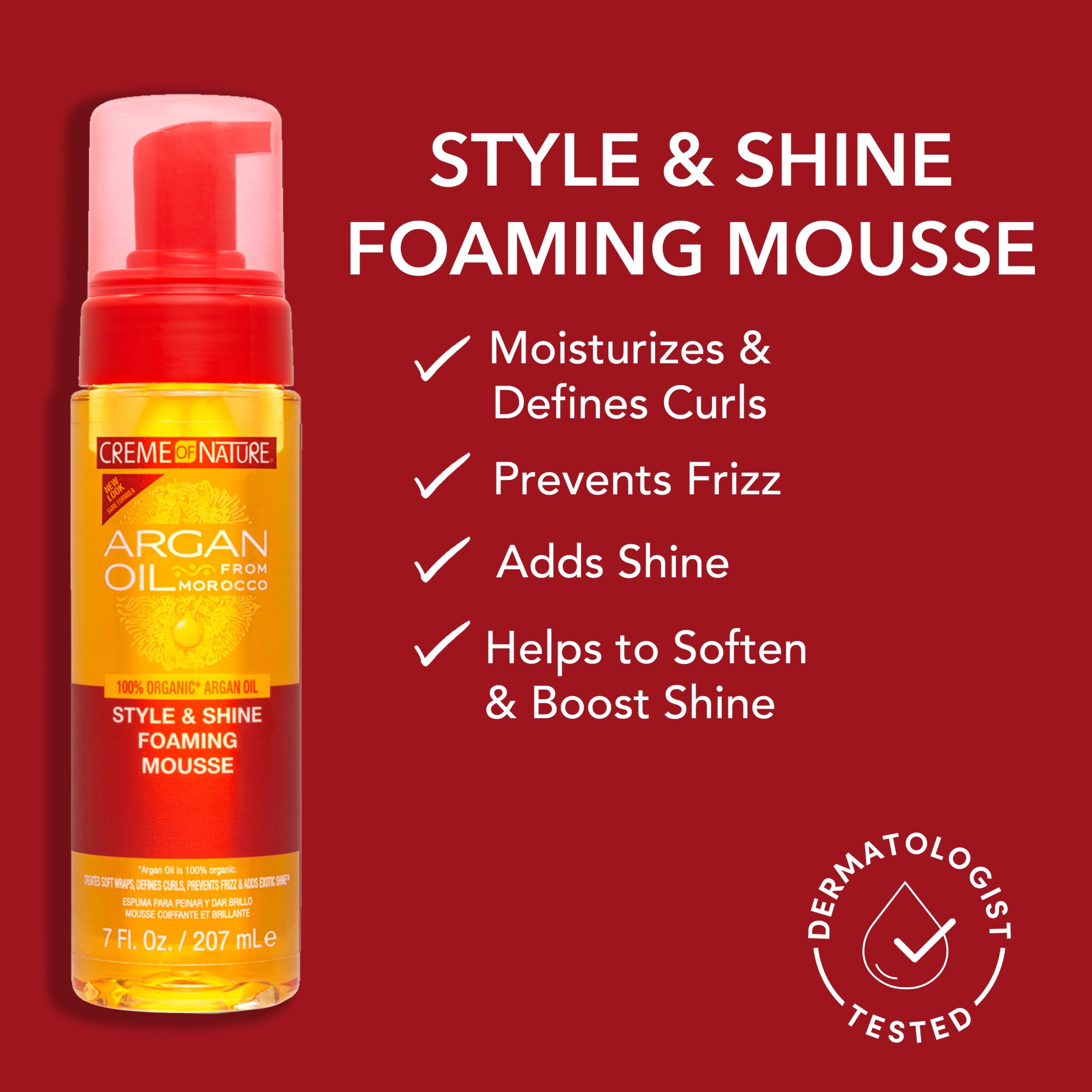 Creme Of Nature Argan Oil Foaming Mousse 207Ml thumbnail 3
