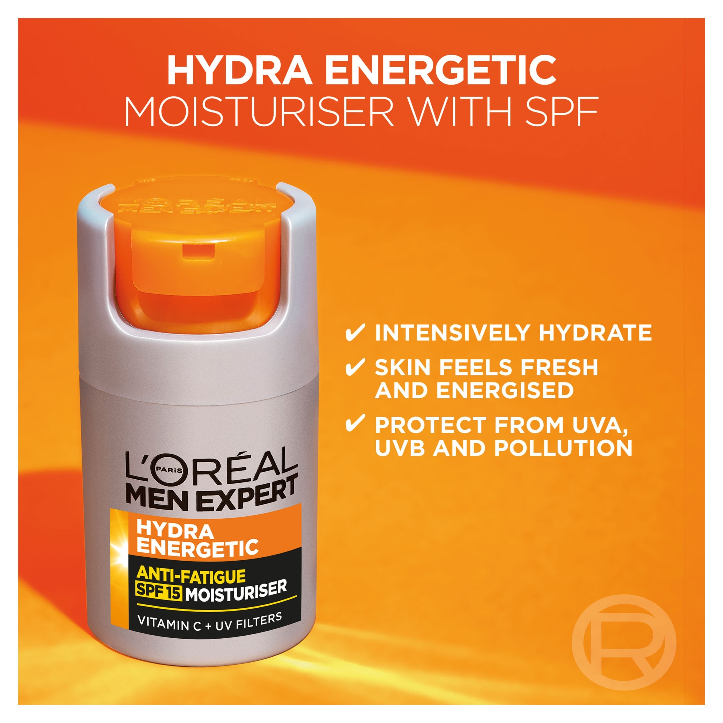 L'Oreal Men Expert Hydrating Energetic Moisturiser SPF15 50Ml thumbnail 3