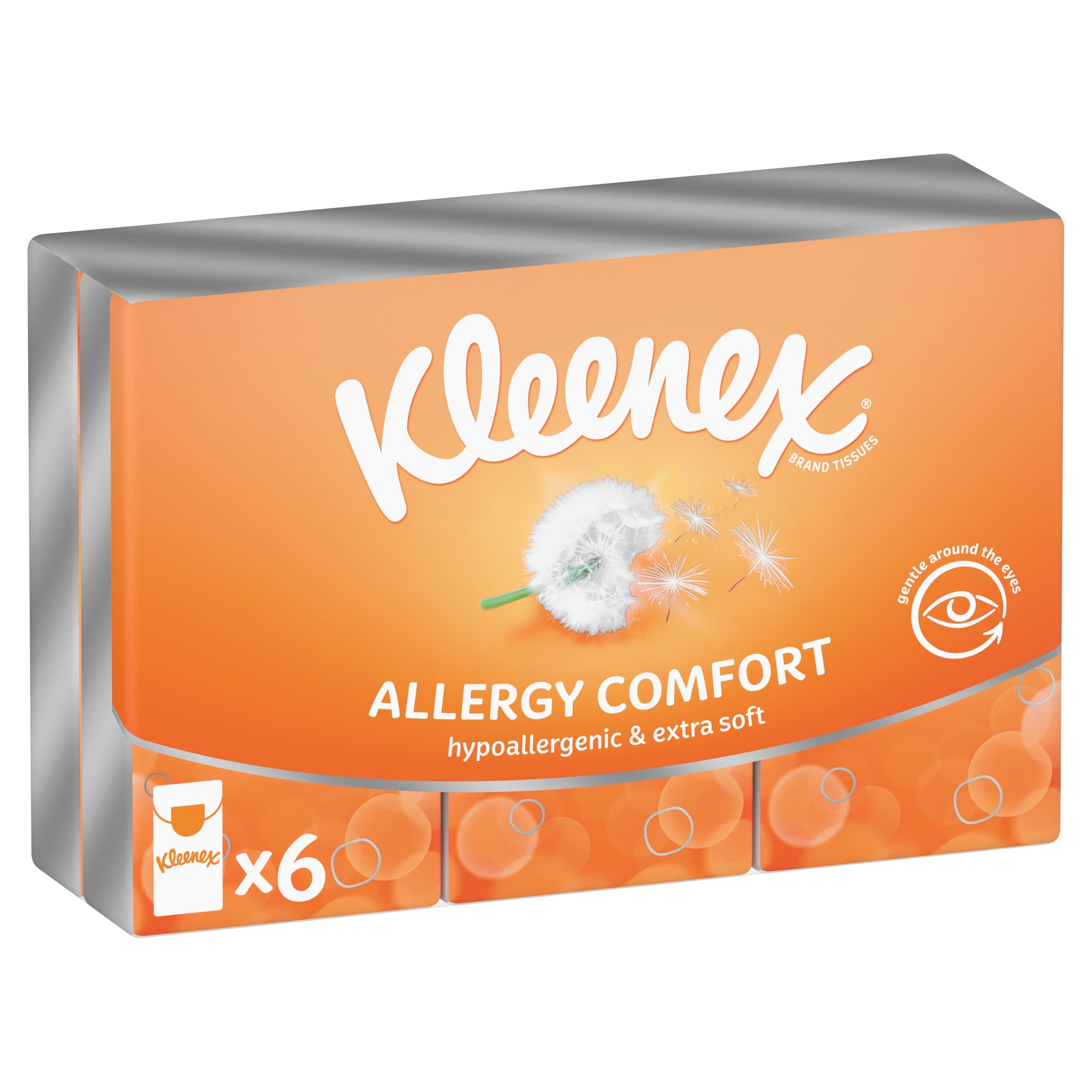 Kleenex Allergy Comfort Tissues Pocket Pack x6  9 Sheets thumbnail 2