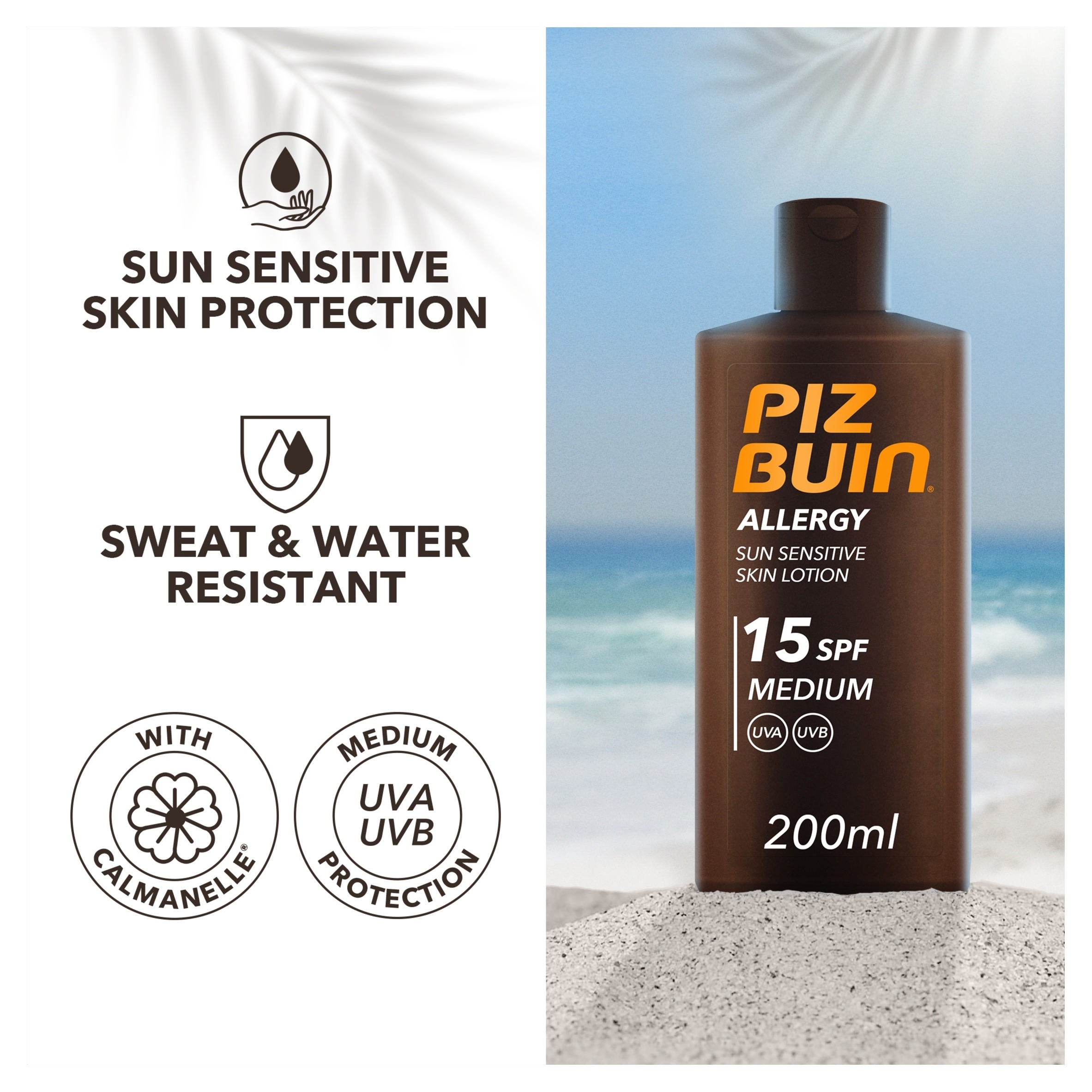 PIZ BUIN Allergy Sun Sensitive Skin Lotion SPF15 200ml thumbnail 2