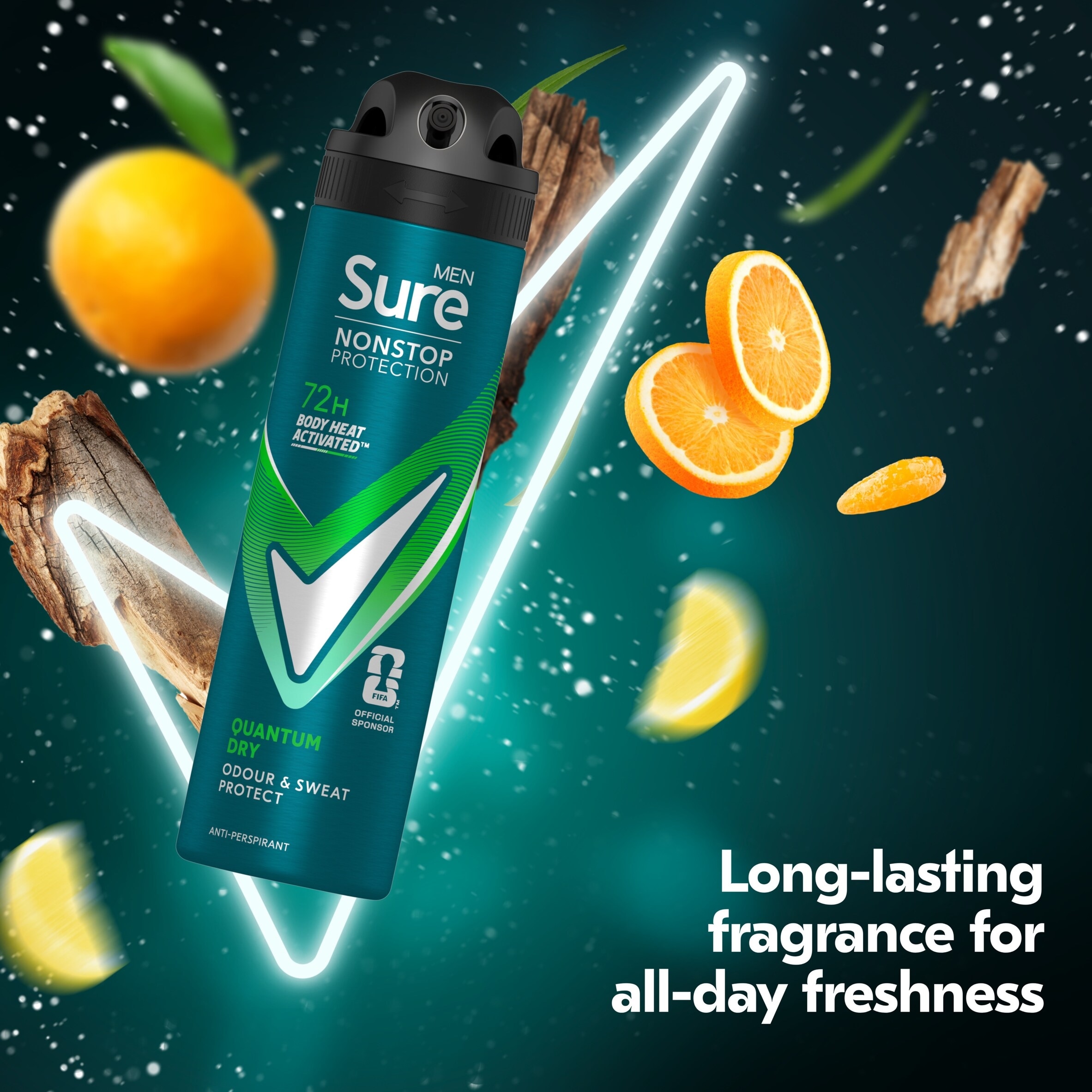 Sure Men Quantum Dry 72h Nonstop Protection Antiperspirant Deodorant 150ml thumbnail 4