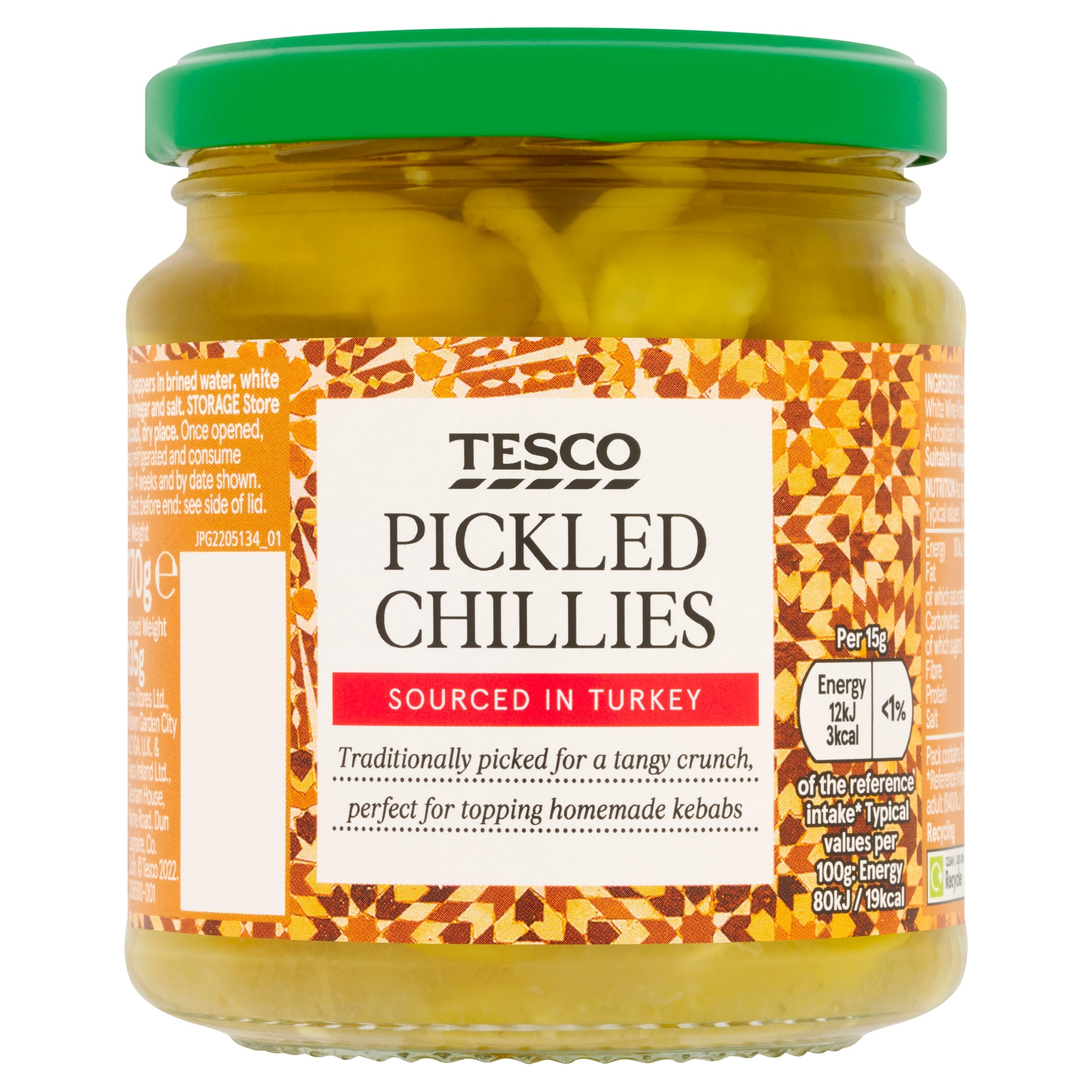 Tesco Pickled Chillies 270G