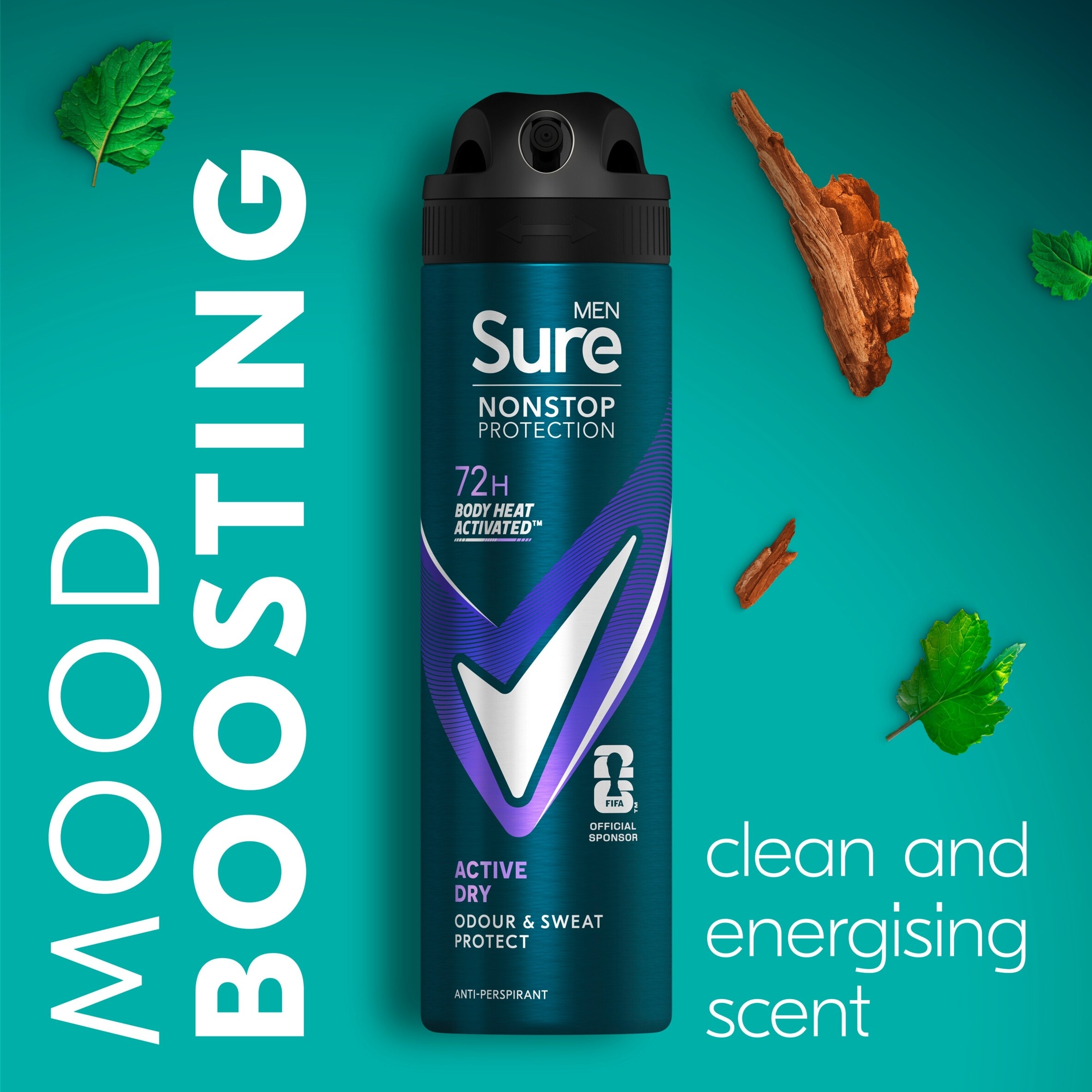 Sure Men Active Dry 48h Antiperspirant Deodorant 150ml thumbnail 3