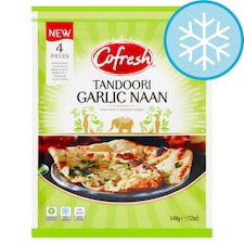 Cofresh Tandoori Garlic Naan 4 Pieces 340G