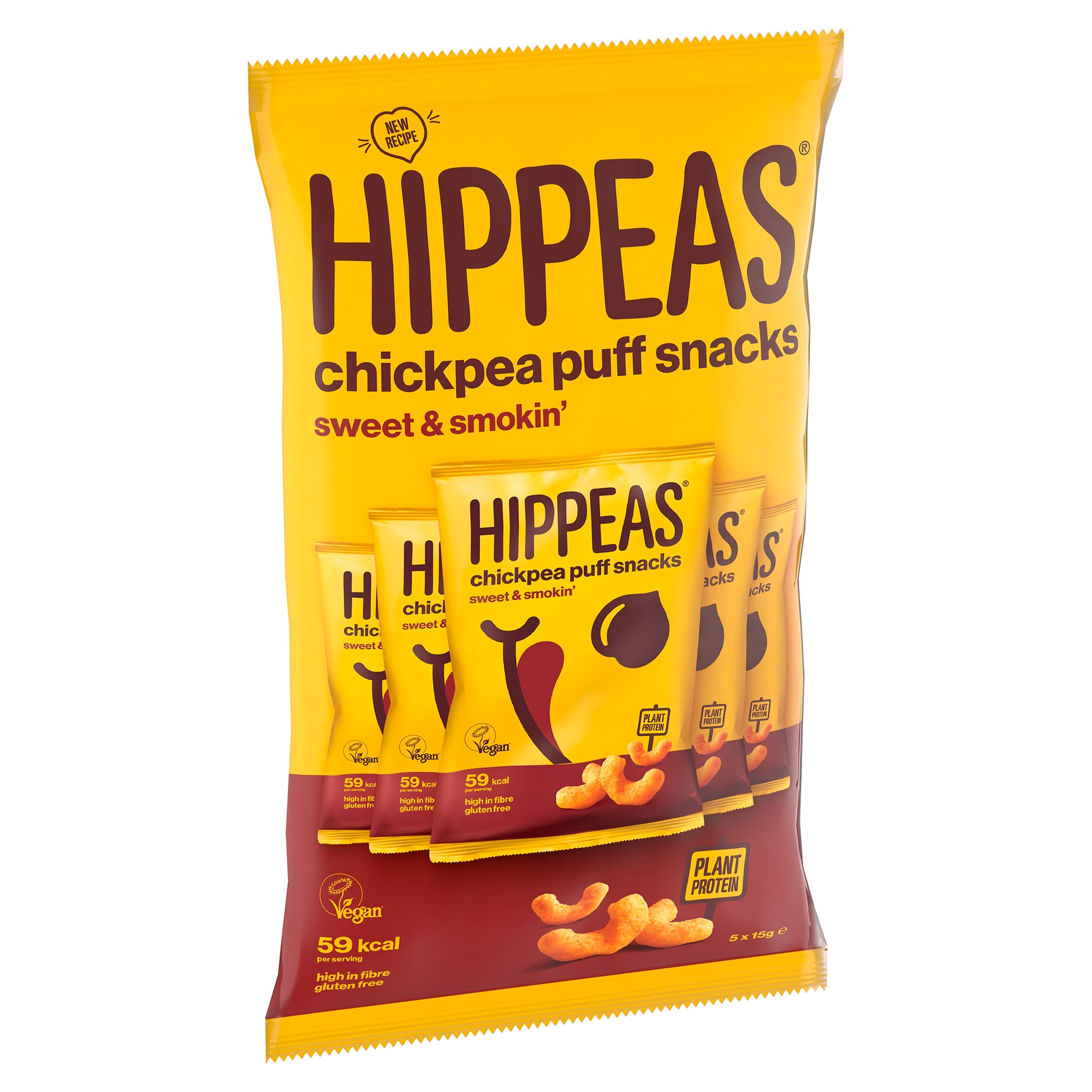Hippeas Sweet & Smokin' Chickpea Puff Snacks 5 Pack 15g thumbnail 2