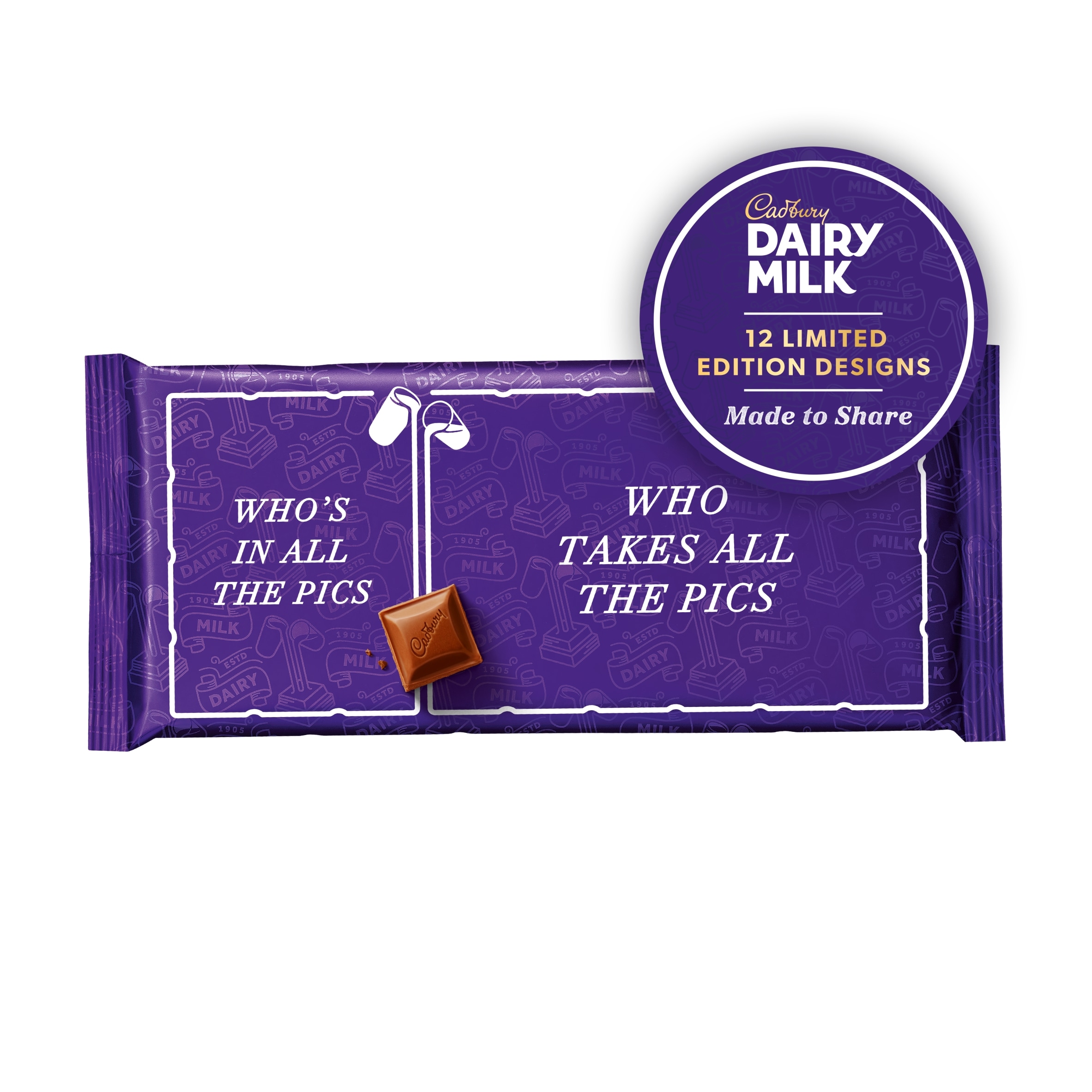 Cadbury Dairy Milk Chocolate Bar 180g thumbnail 2