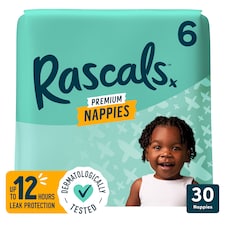 Rascals Premium Nappies Size 6 30 Pack