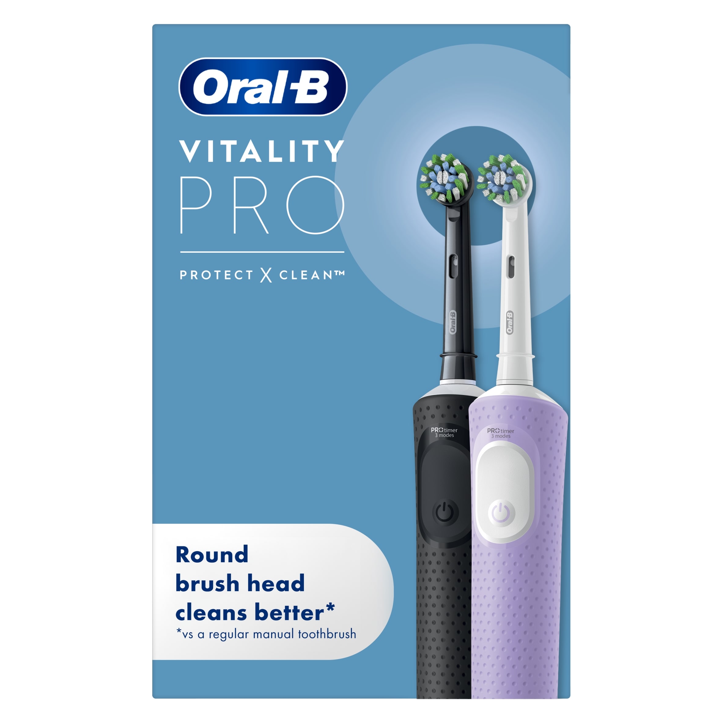 Oral-B Vitality PRO Electric Toothbrushes Twin Pack 2 Handles