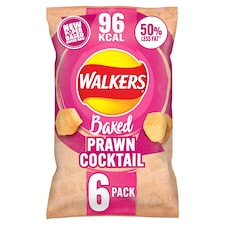 Walkers Baked Prawn Cocktail Multipack Crisps 6x22g thumbnail 5