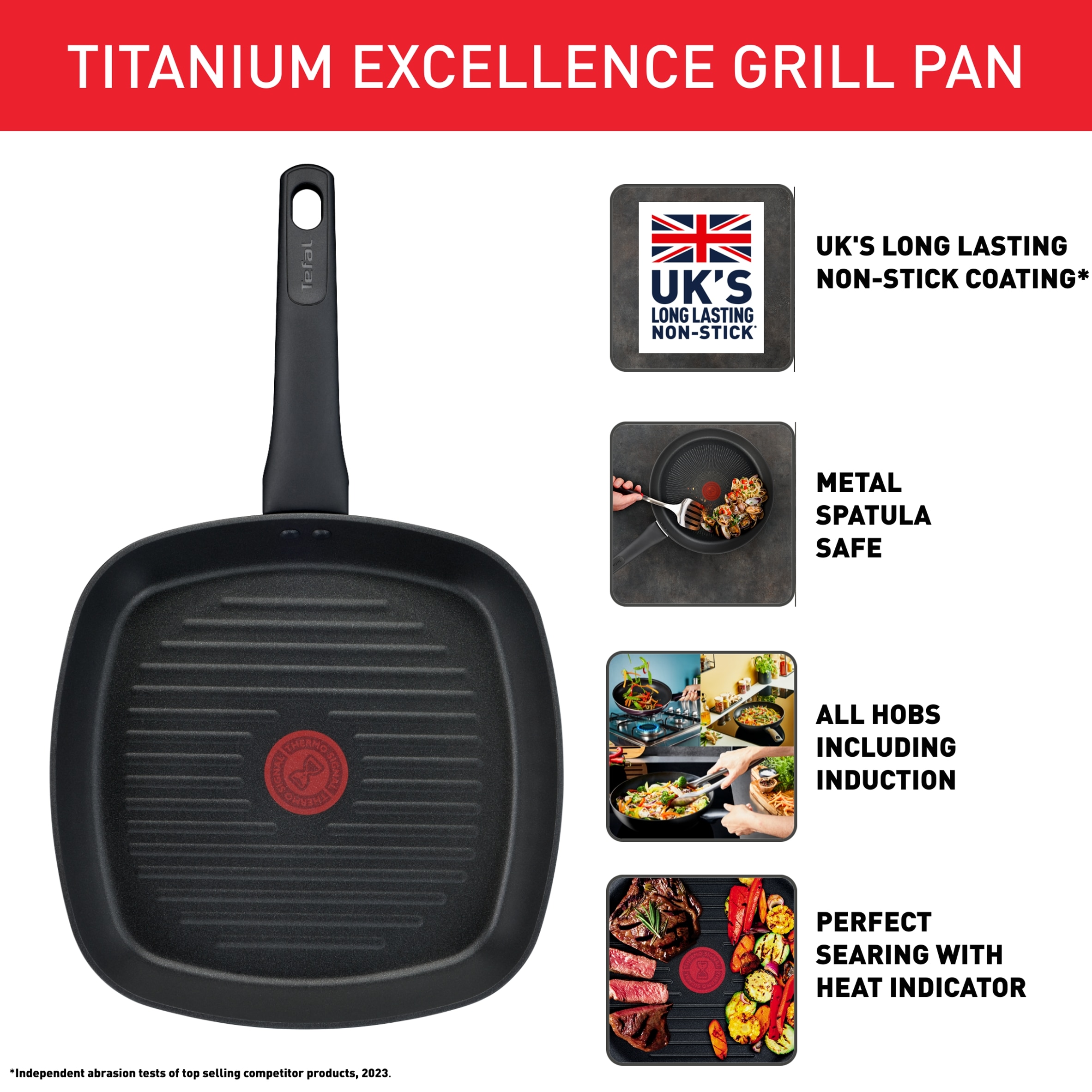 Tefal Titanium Excellence 26Cm Grill Pan thumbnail 2