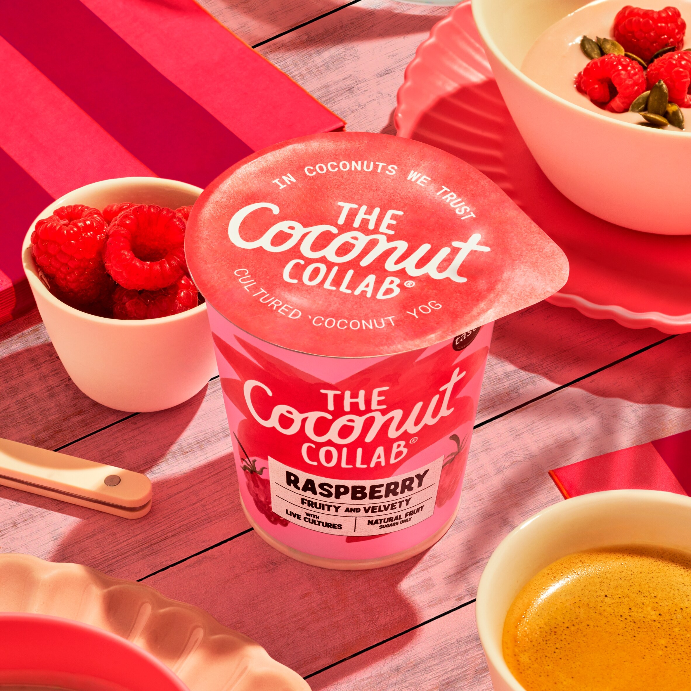 The Coconut Collab Raspberry Coconut Yoghurt 350g thumbnail 4