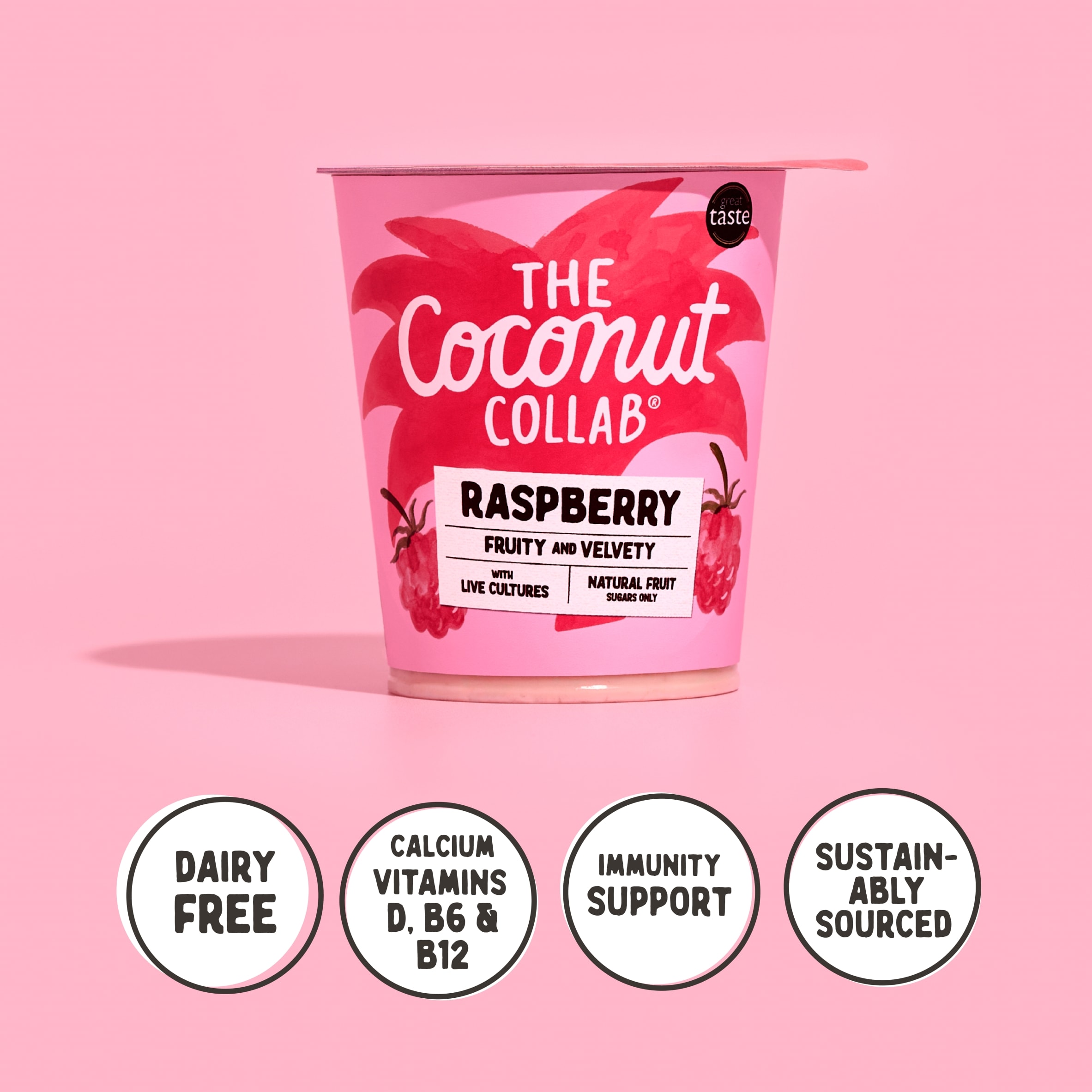 The Coconut Collab Raspberry Coconut Yoghurt 350g thumbnail 5